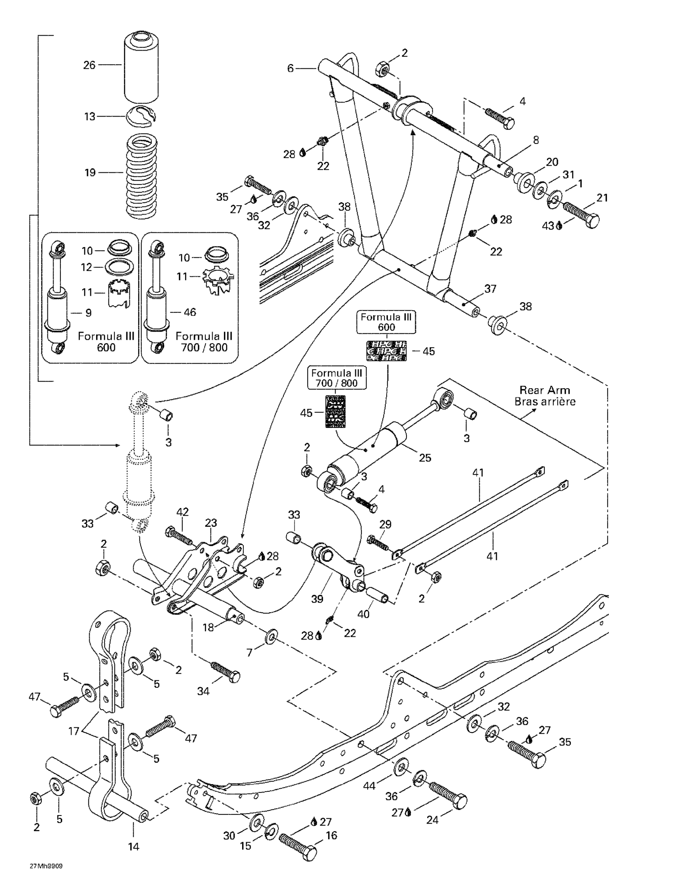 Схема узла: Front Arm, Rear Suspension