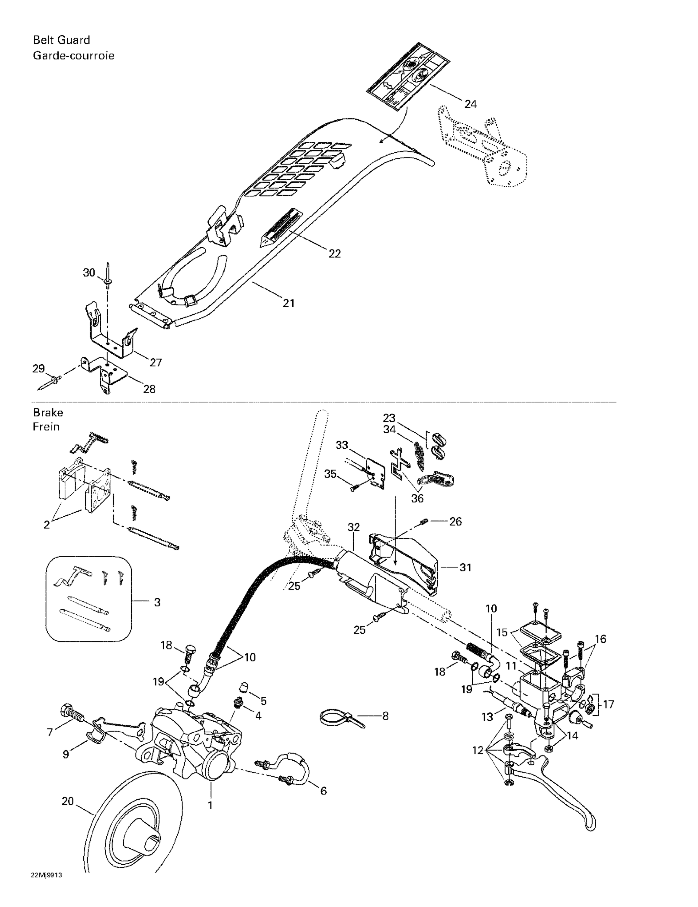 Схема узла: Hydraulic Brake And Belt Guard