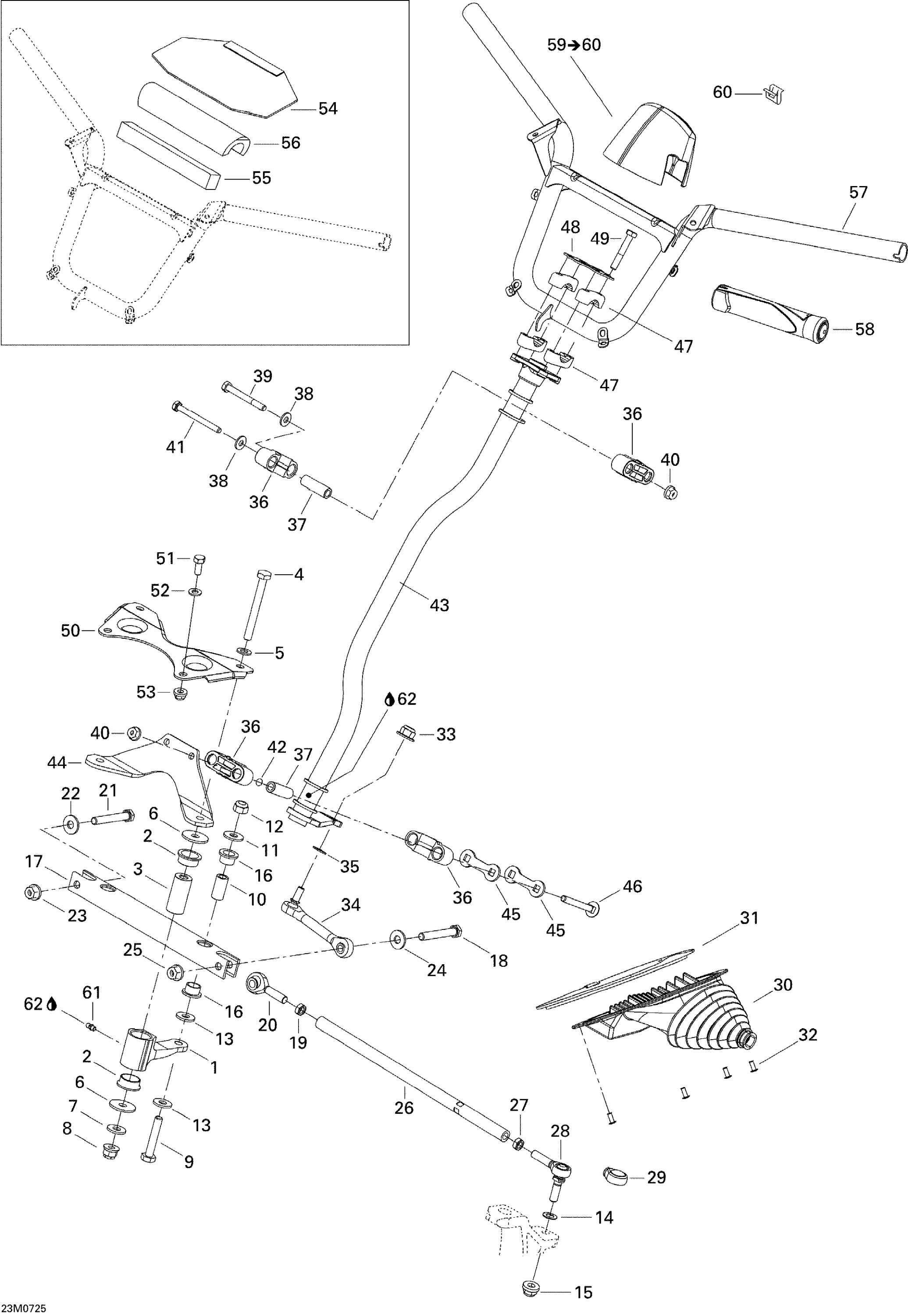 Схема узла: Steering System 600 HO SDI