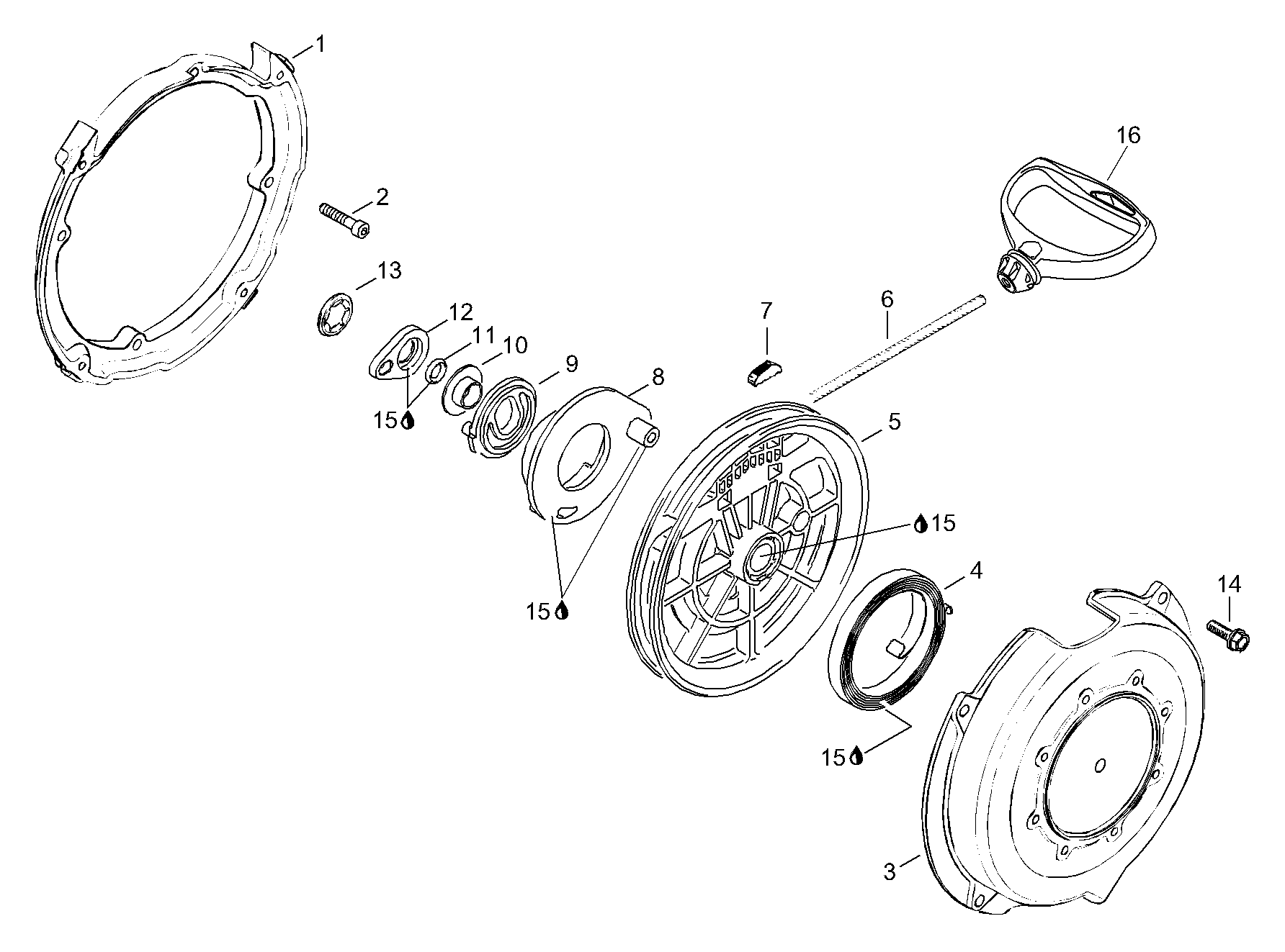 Схема узла: Rewind Starter