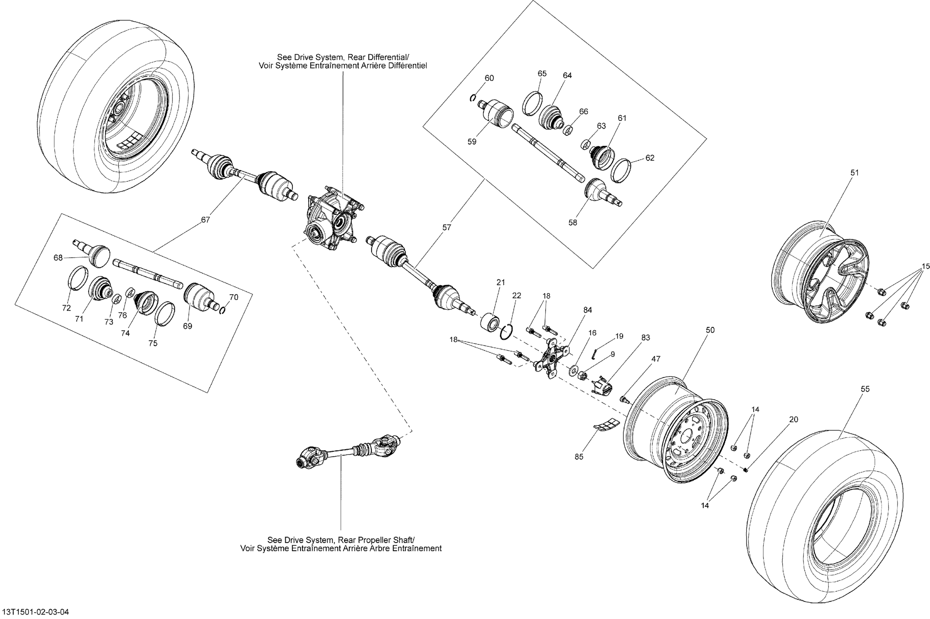 Схема узла: Drive System, Rear _13T1504