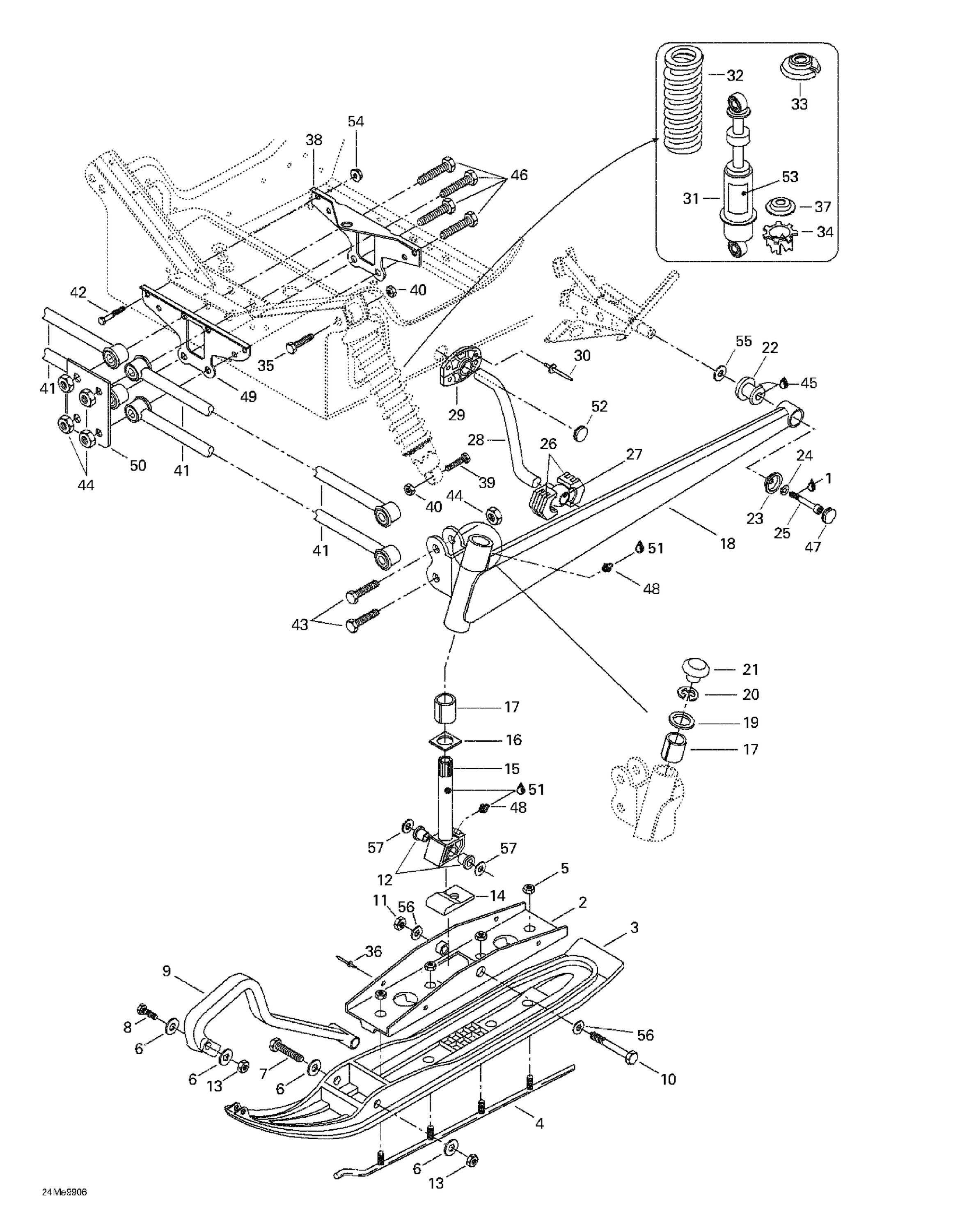 Схема узла: Front Suspension And Ski