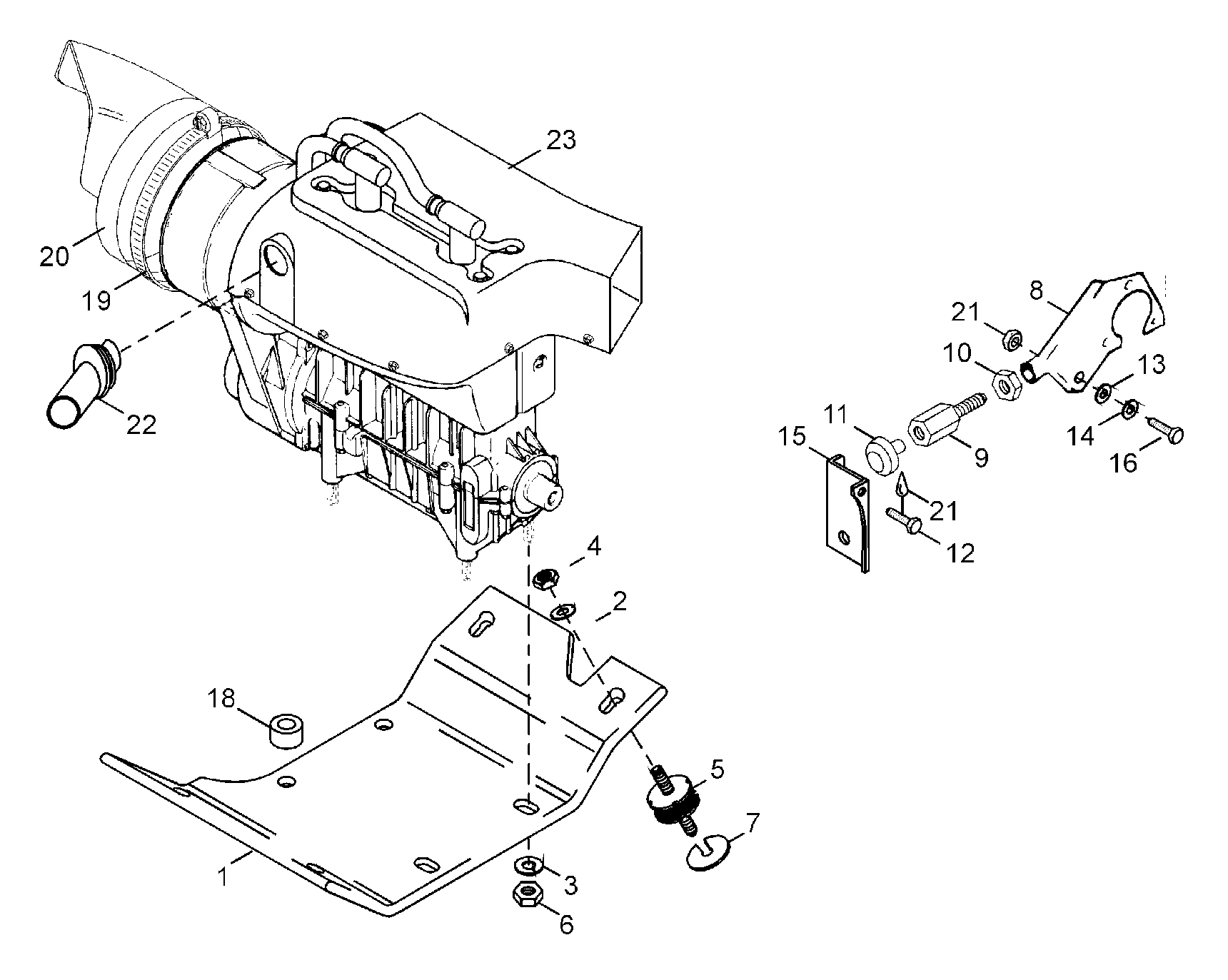 Схема узла: Engine Mount Plate