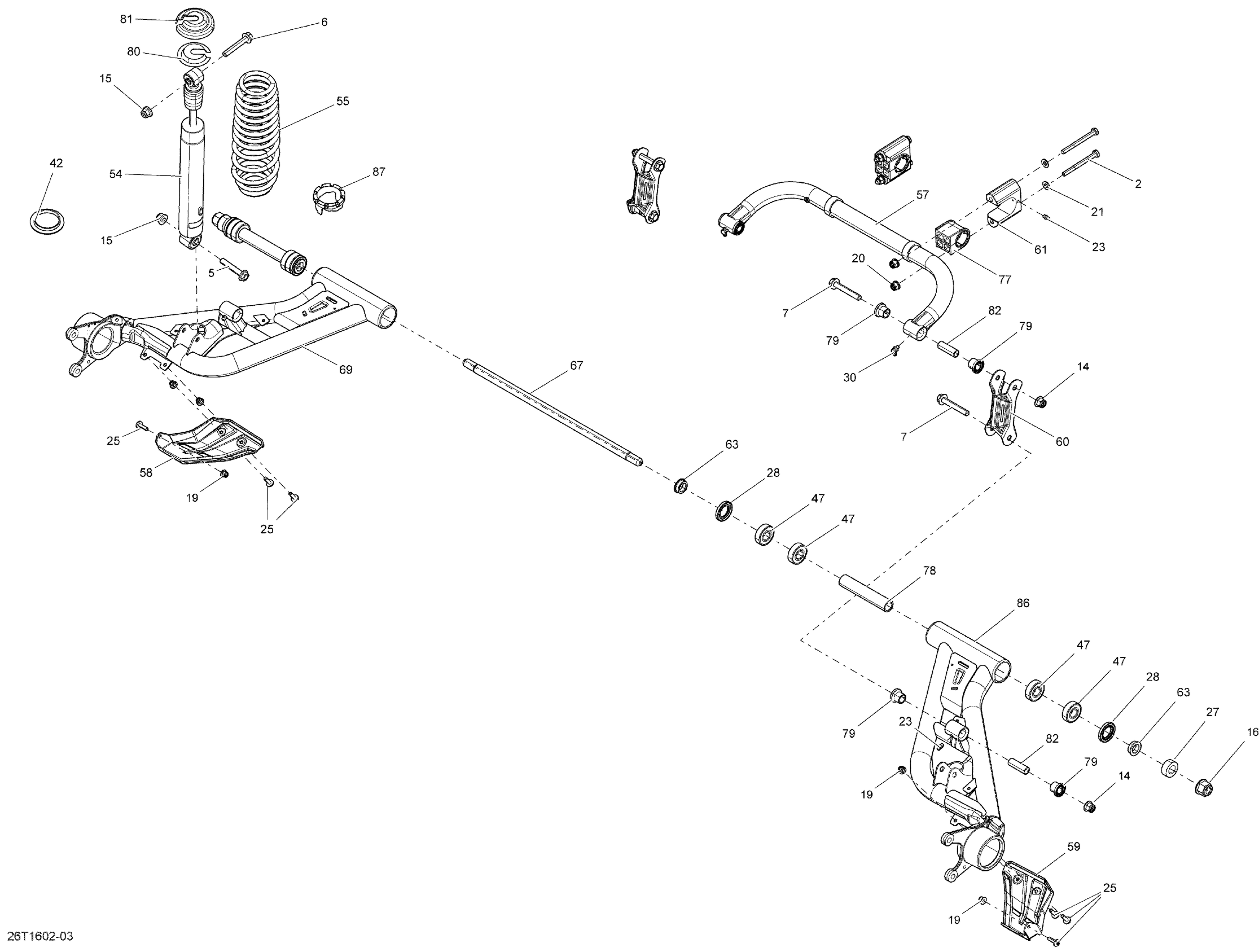 Схема узла: Rear Suspension - Except Package LTD