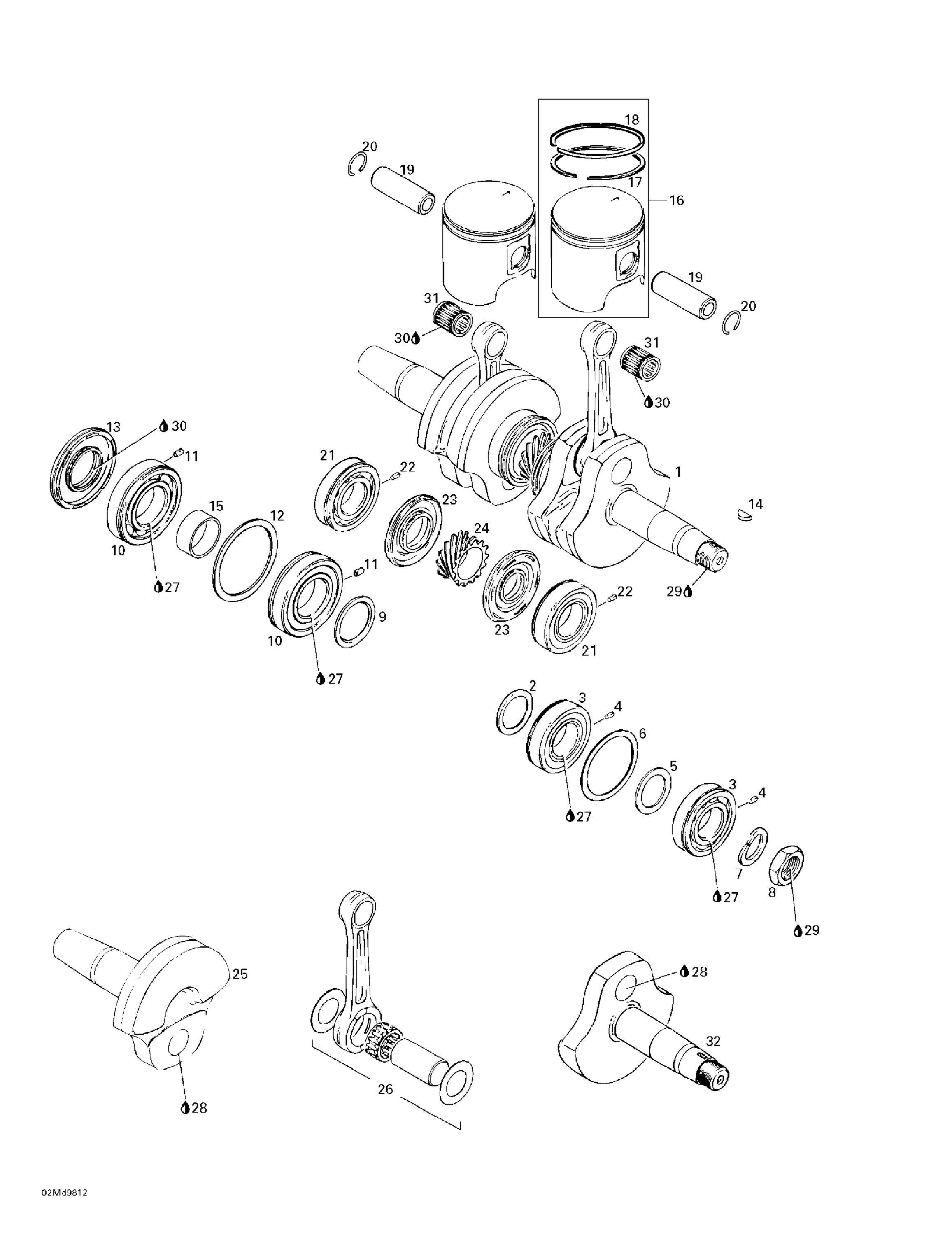 Crankshaft And Pistons