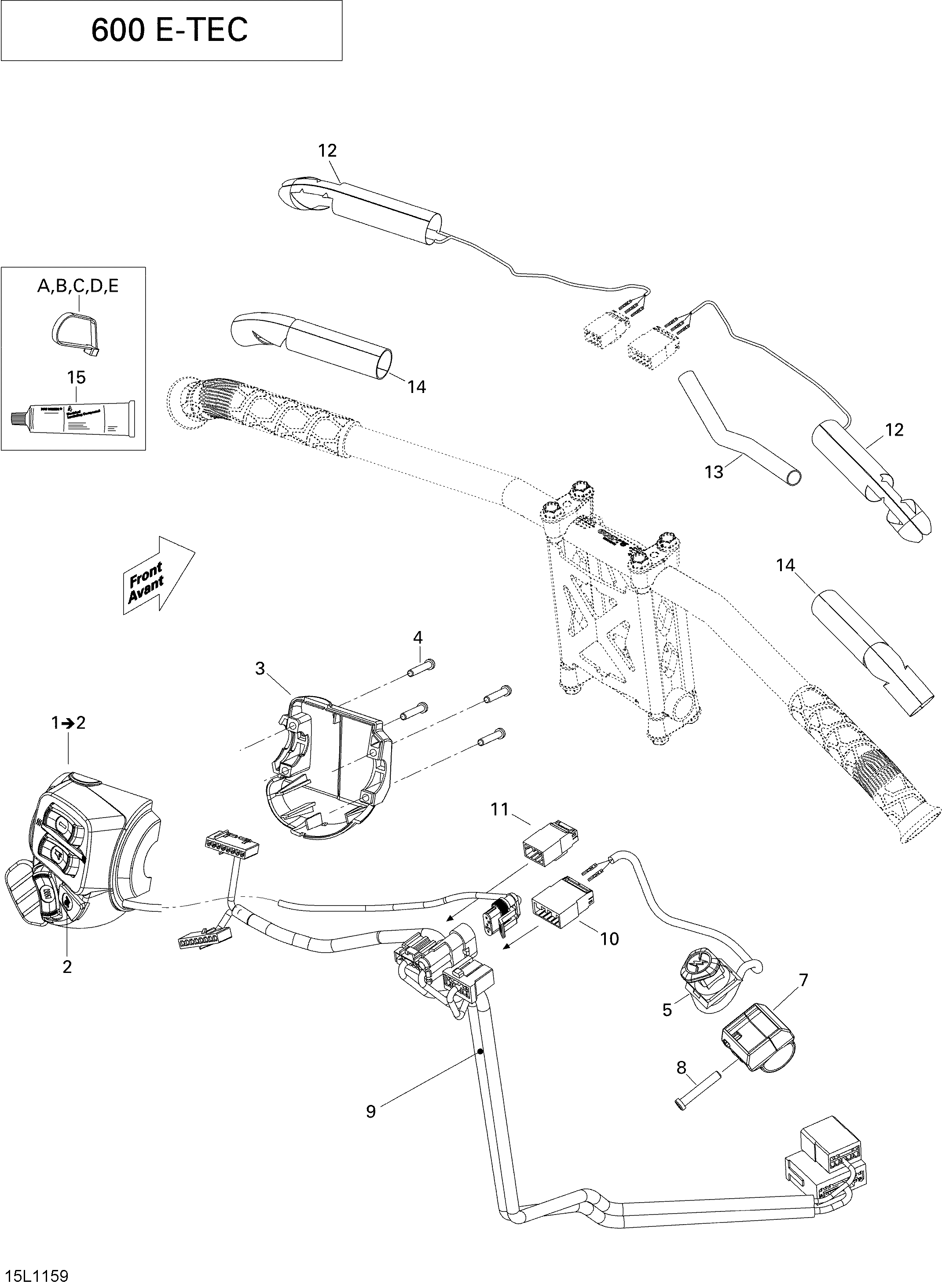 Steering Wiring Harness 600 HO ETEC
