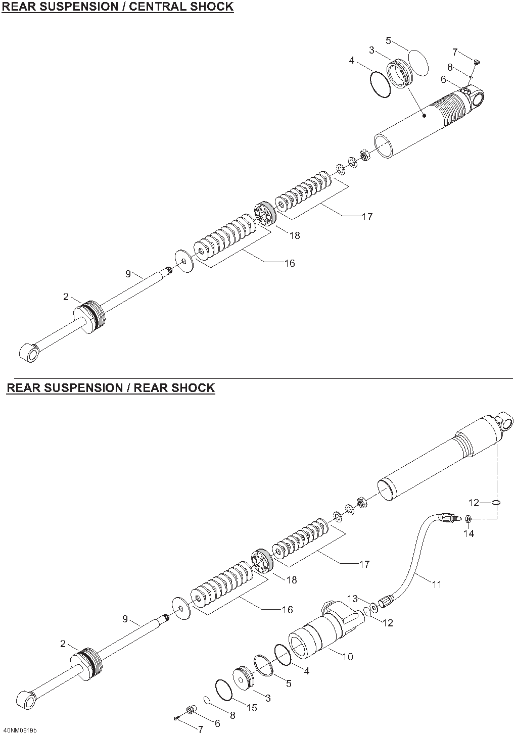Схема узла: Take Apart Shock rear