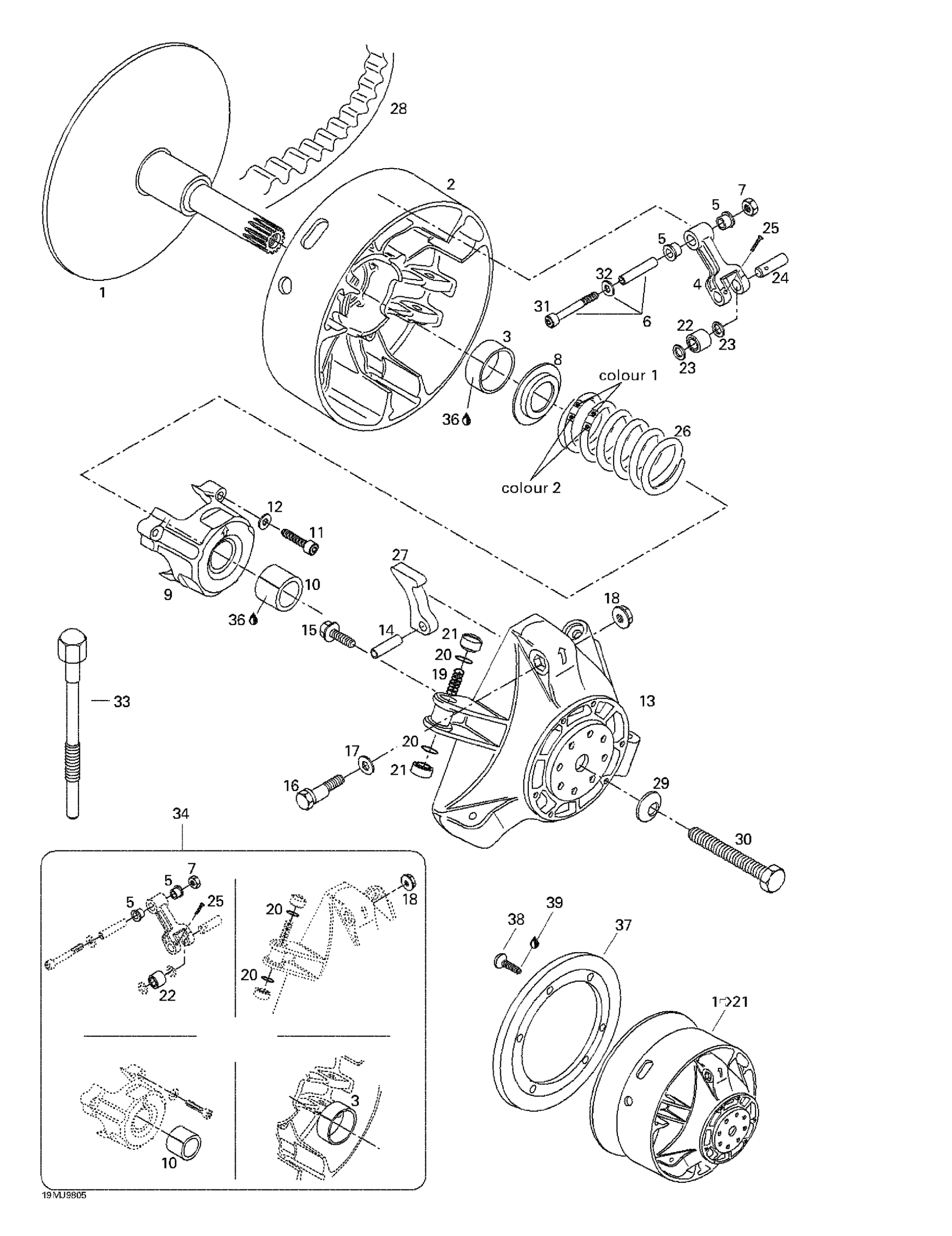 Схема узла: Drive Pulley