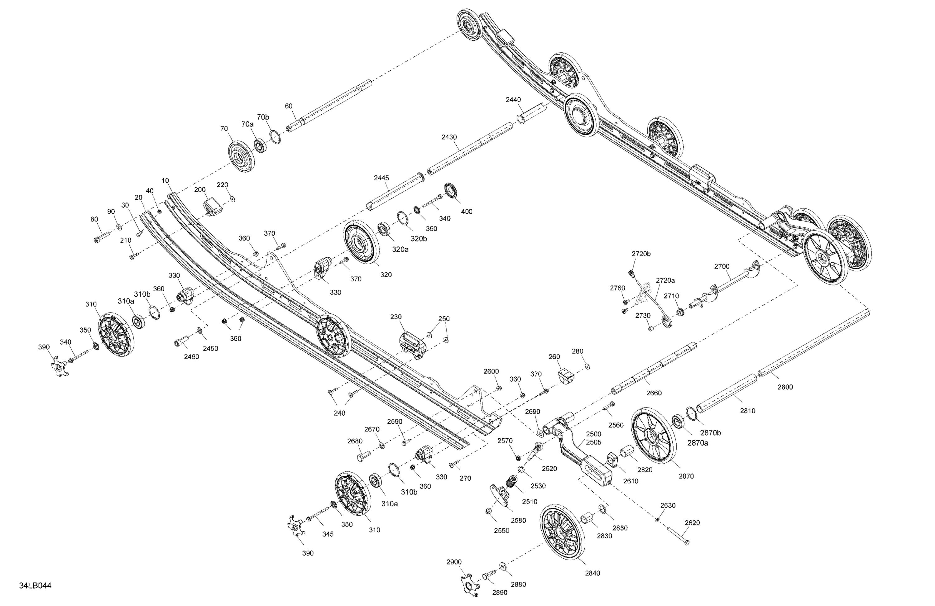 Схема узла: Suspension - Rear - Lower Section