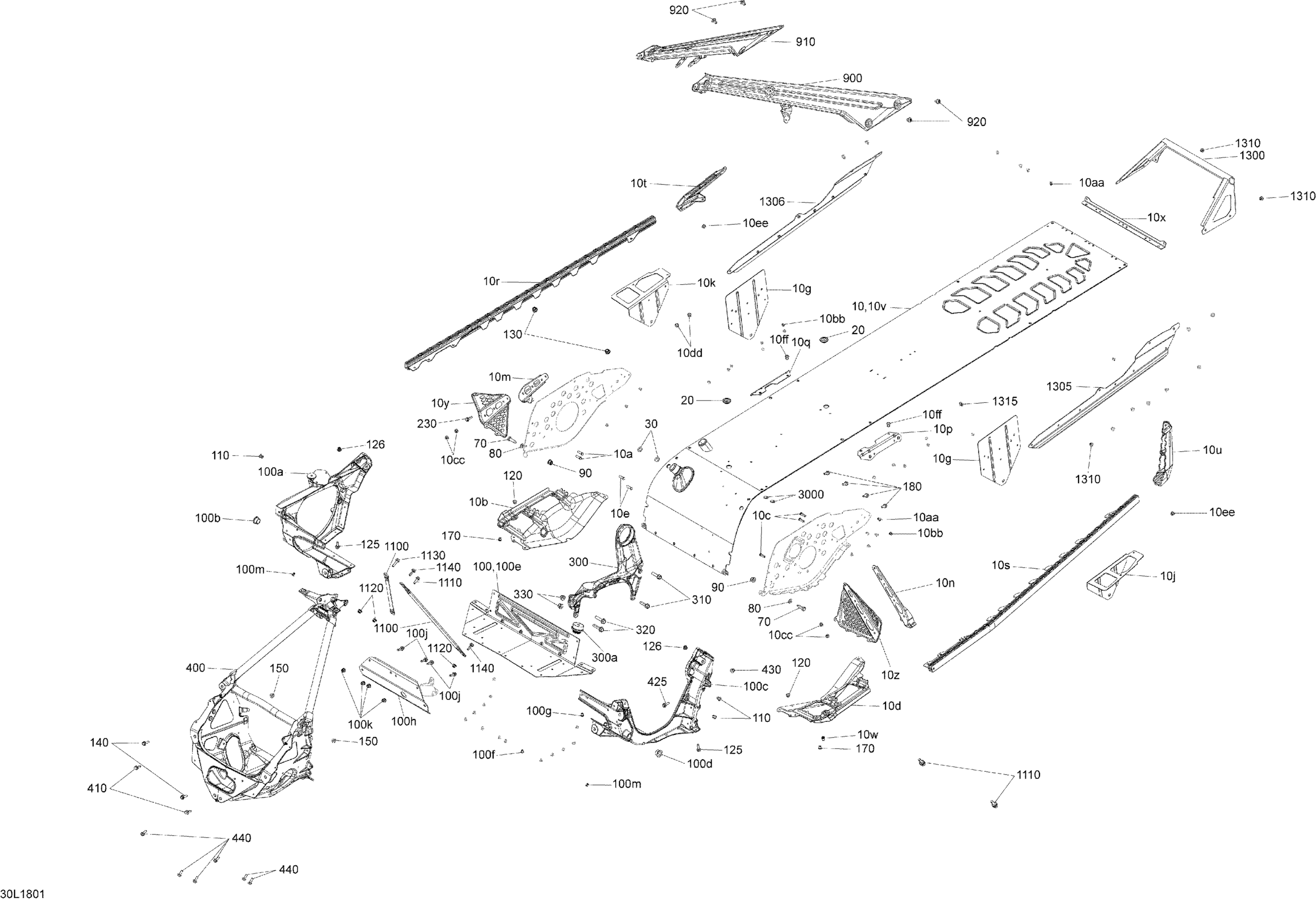 Схема узла: Frame Boondocker - 850 E-TEC - Package BD4100 DS