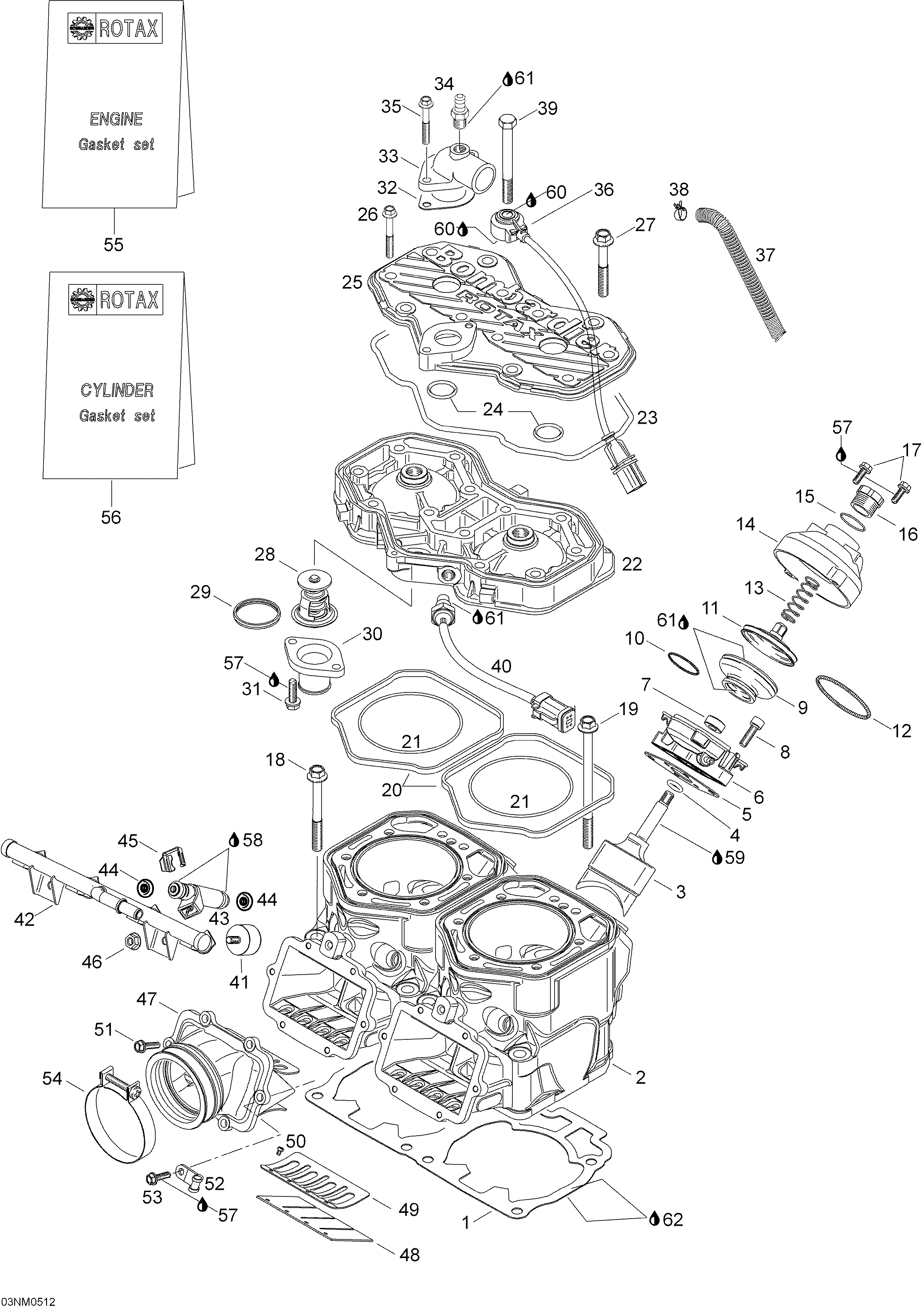 Схема узла: Cylinder And Cylinder Head