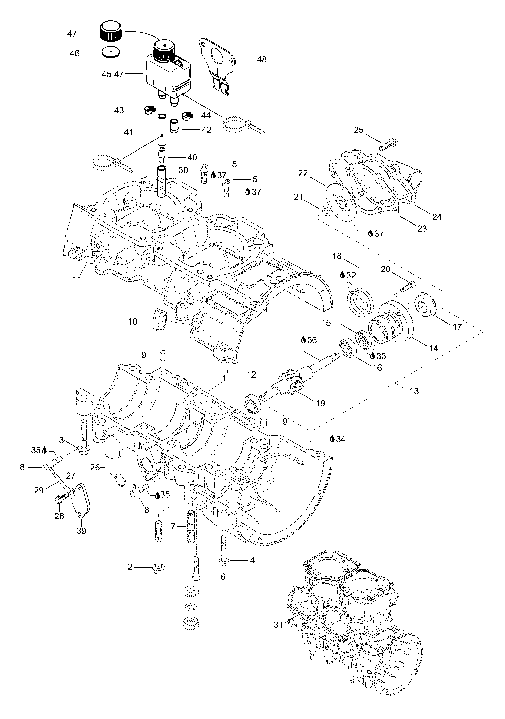 Схема узла: Crankcase