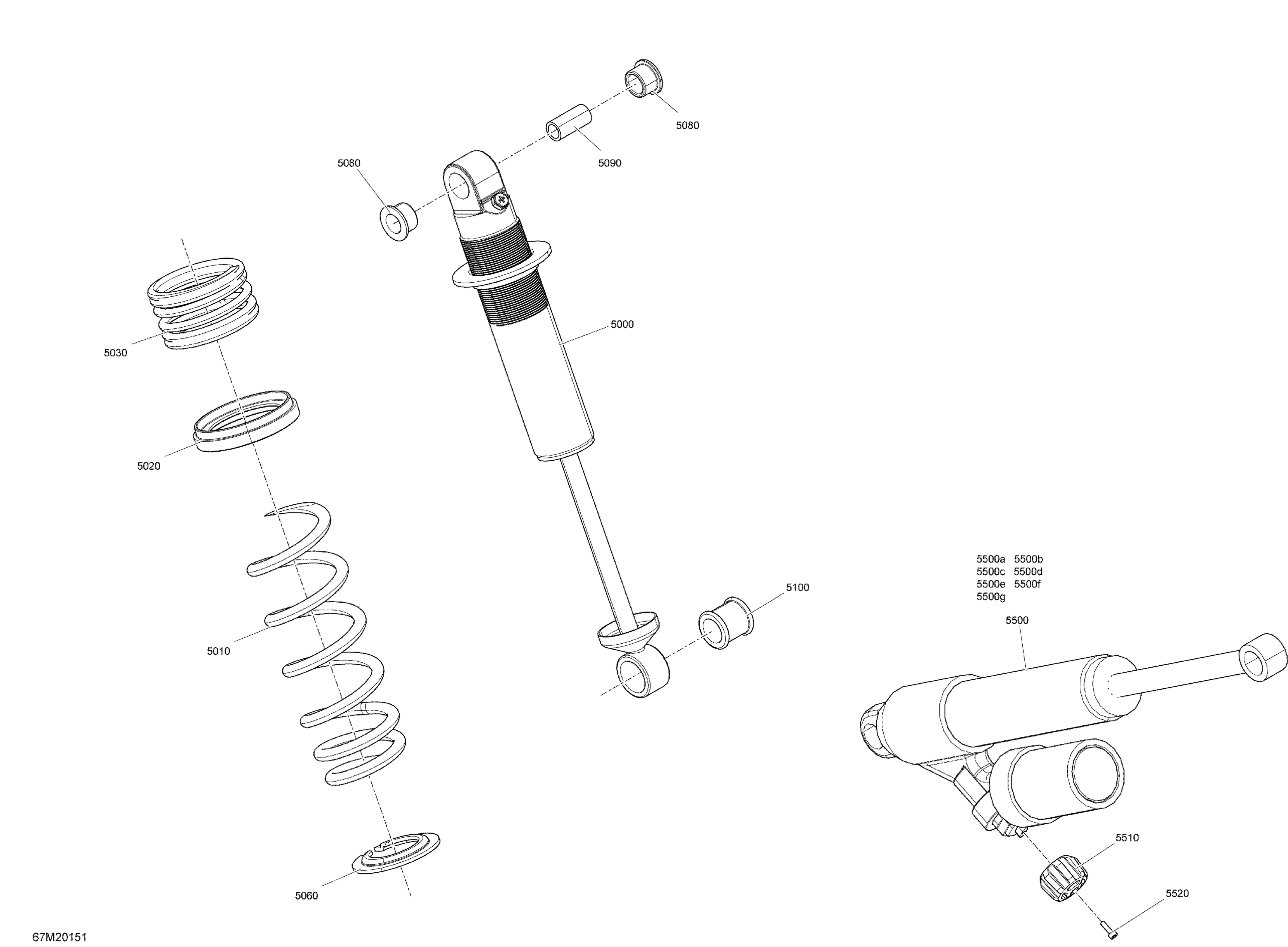 Схема узла: Suspension, Rear - Shocks - X
