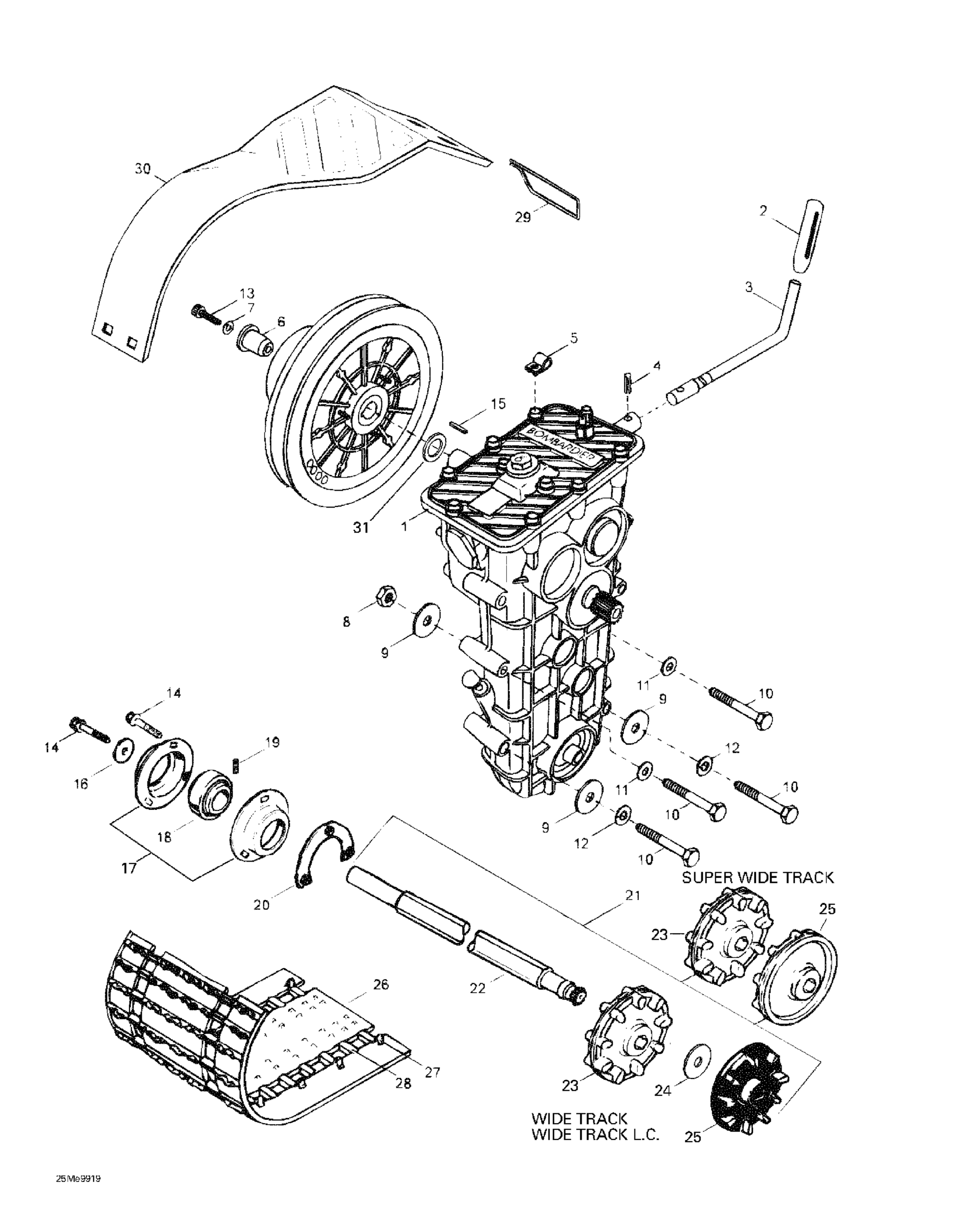Схема узла: Drive Axle, Track And Belt Guard