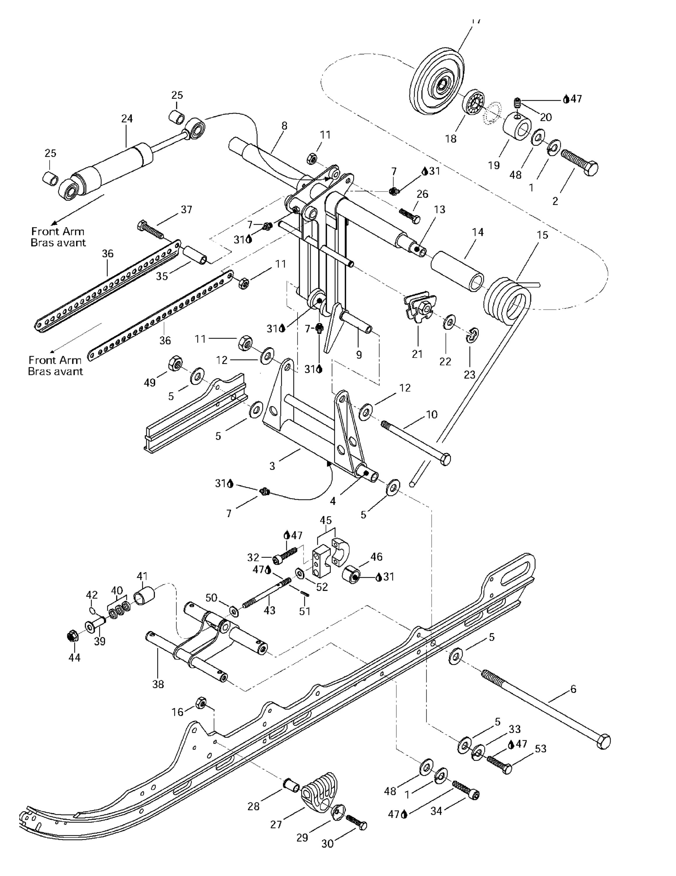 Схема узла: Rear Arm, Rear Suspension