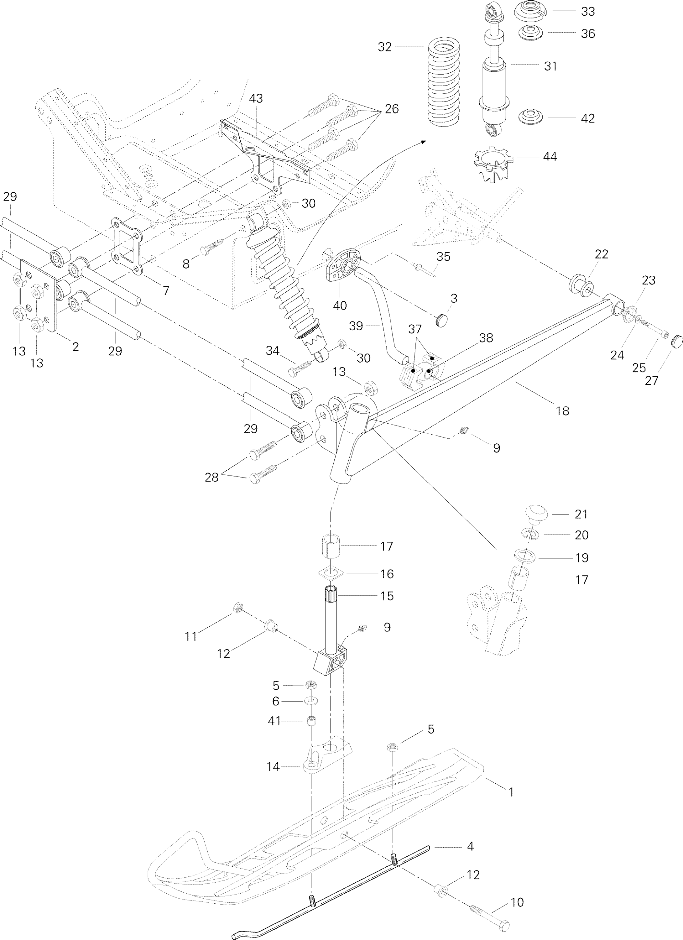 Front Suspension And Ski Formula SLS