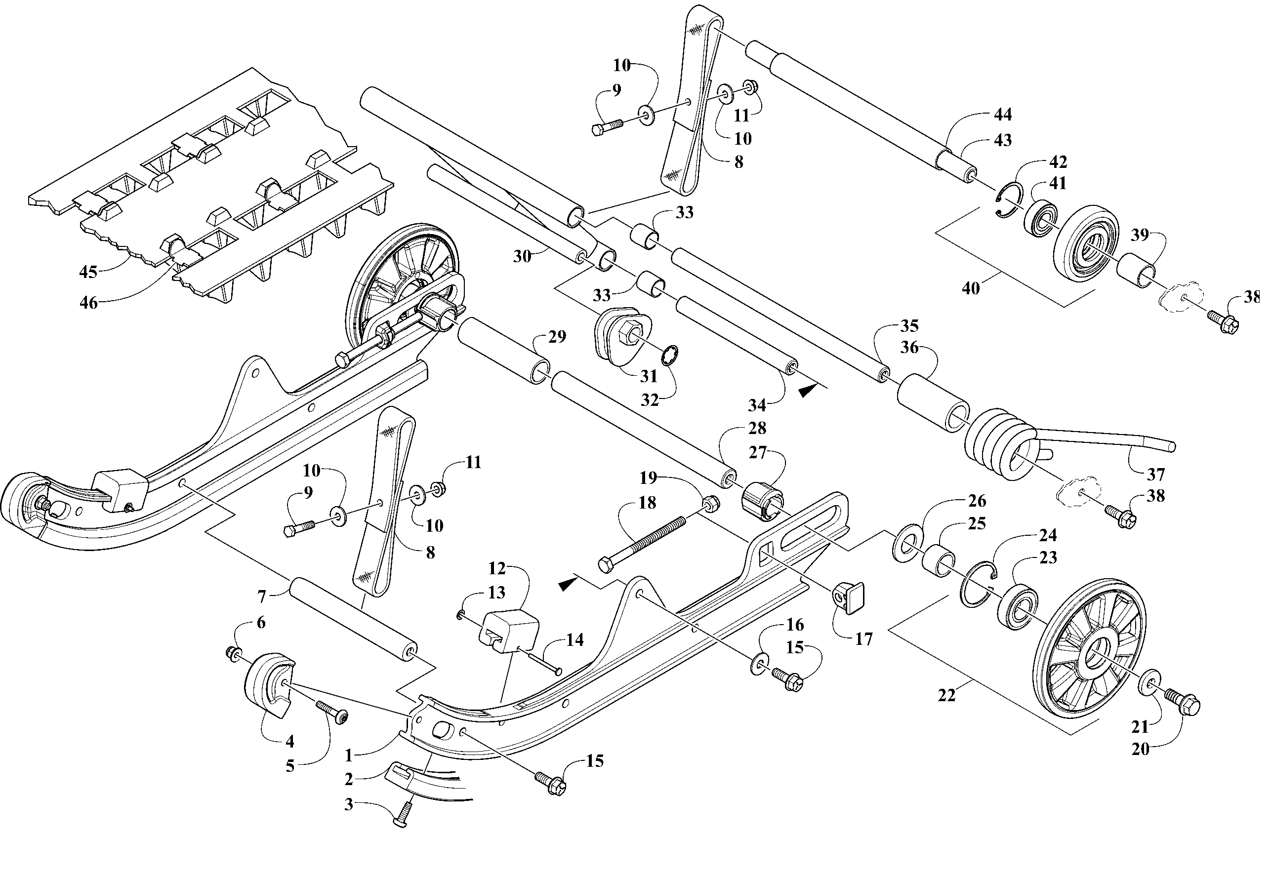 Схема узла: Rear Suspension Arm