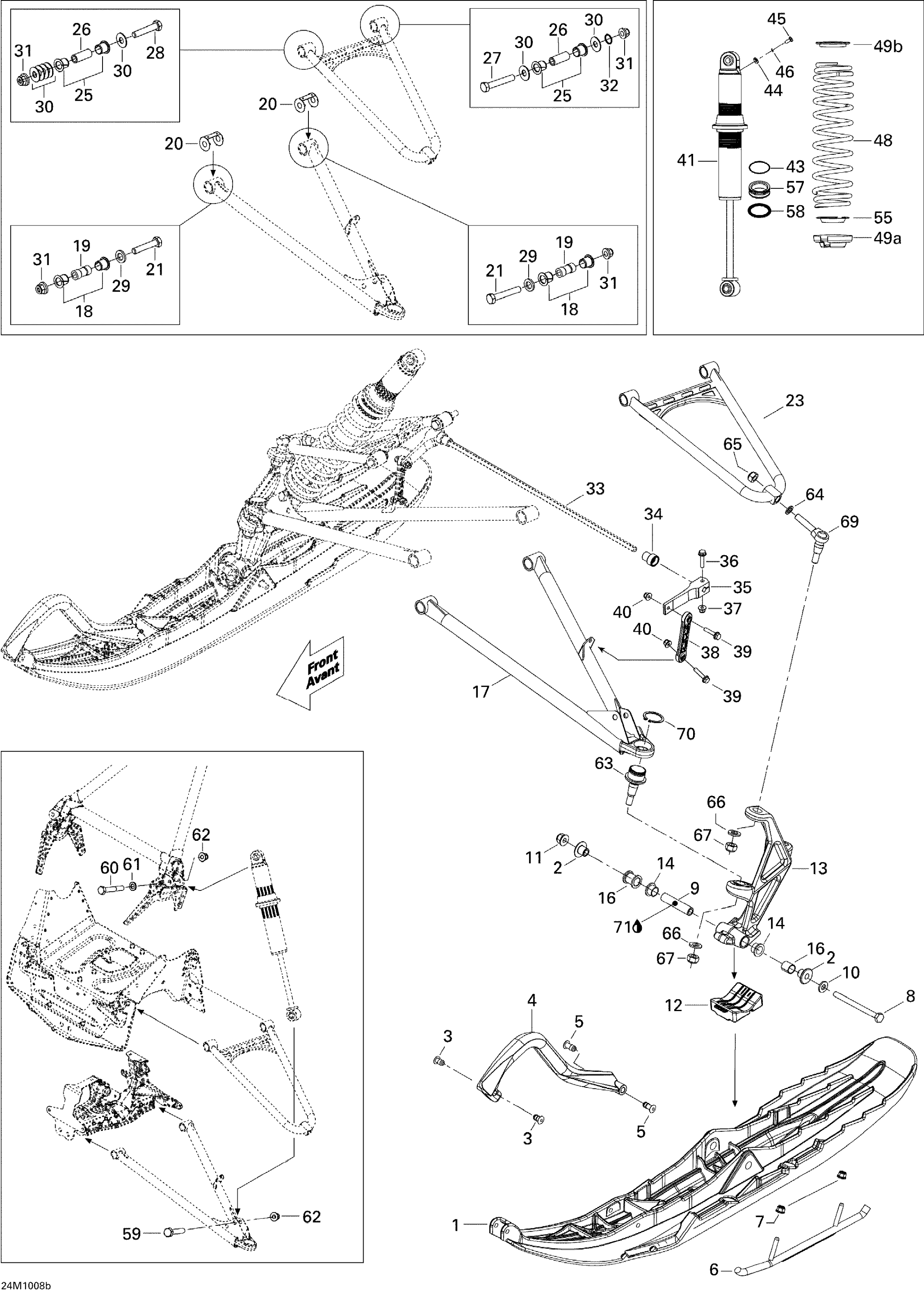 Схема узла: Front Suspension And Ski BC
