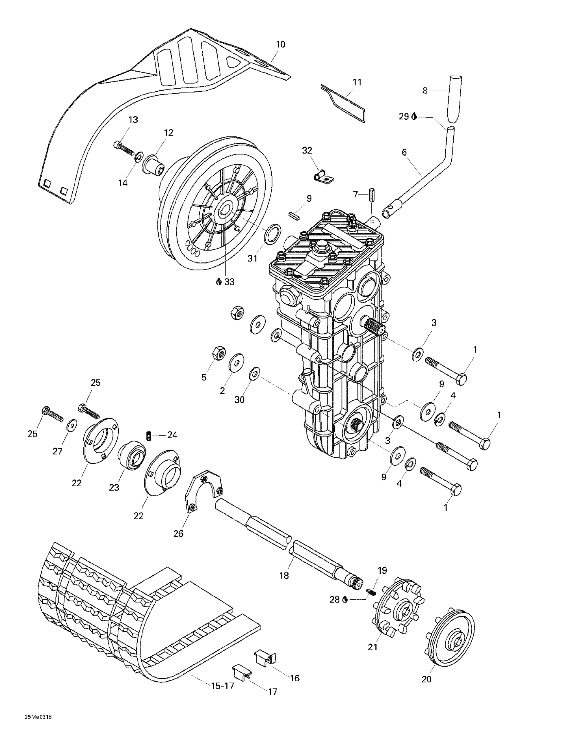 Drive Axle, Track And Belt Guard