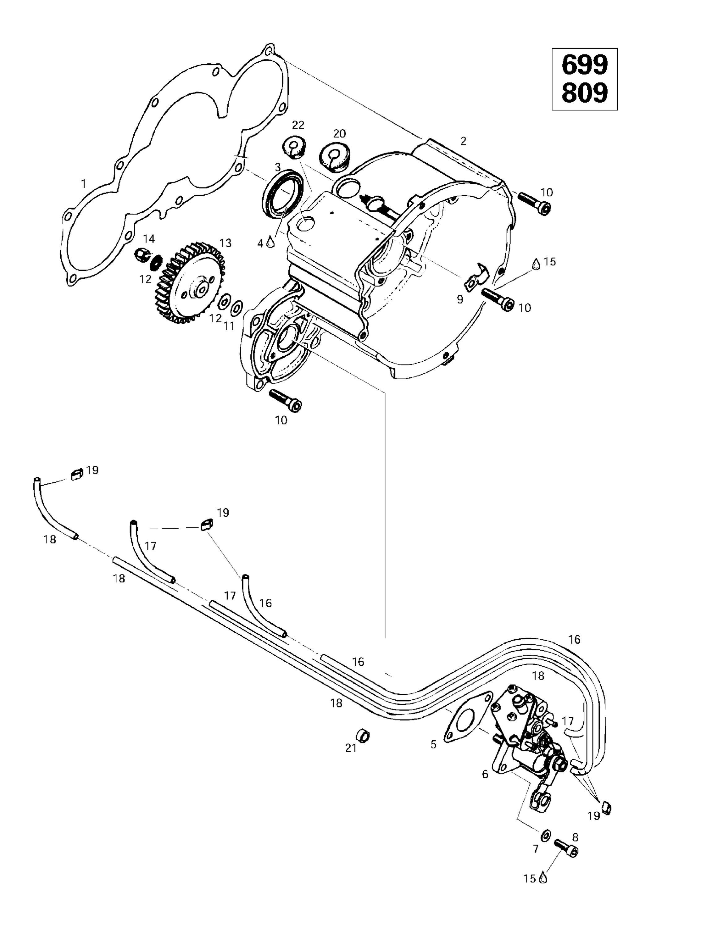 Ignition Housing Oil Pump (699, 809)