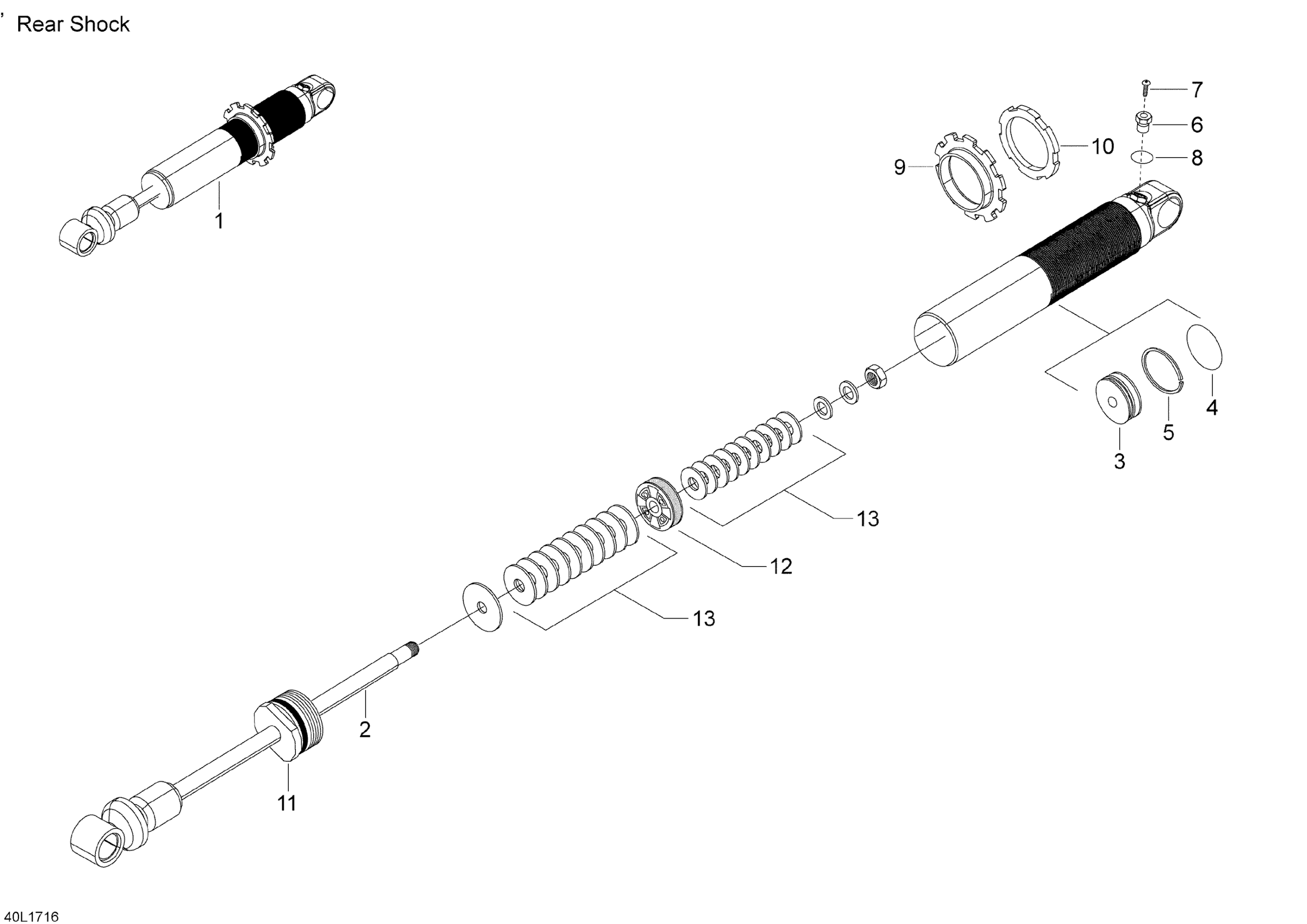 Схема узла: Take Apart Shock, Rear