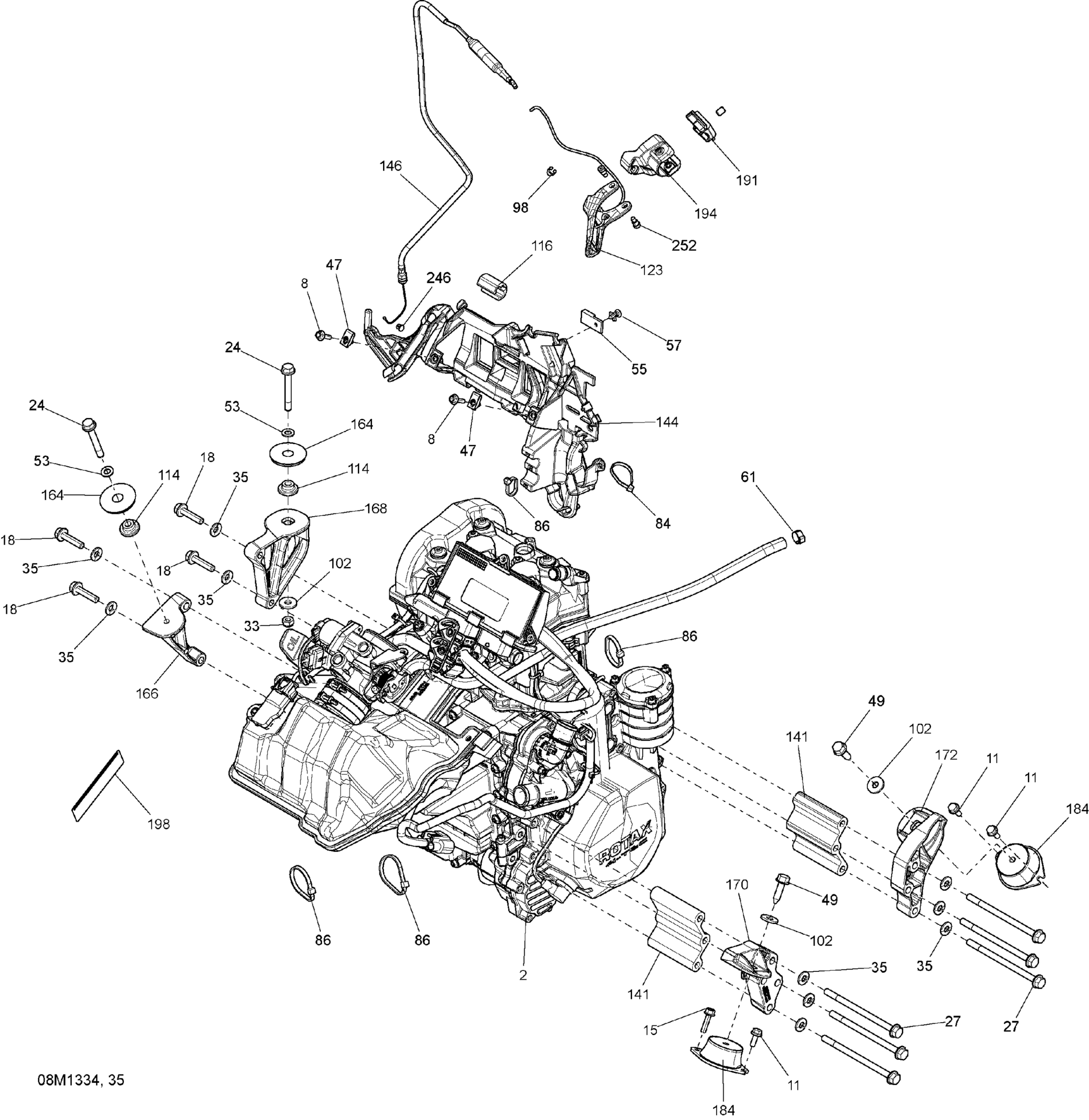 Схема узла: Engine And Engine Support