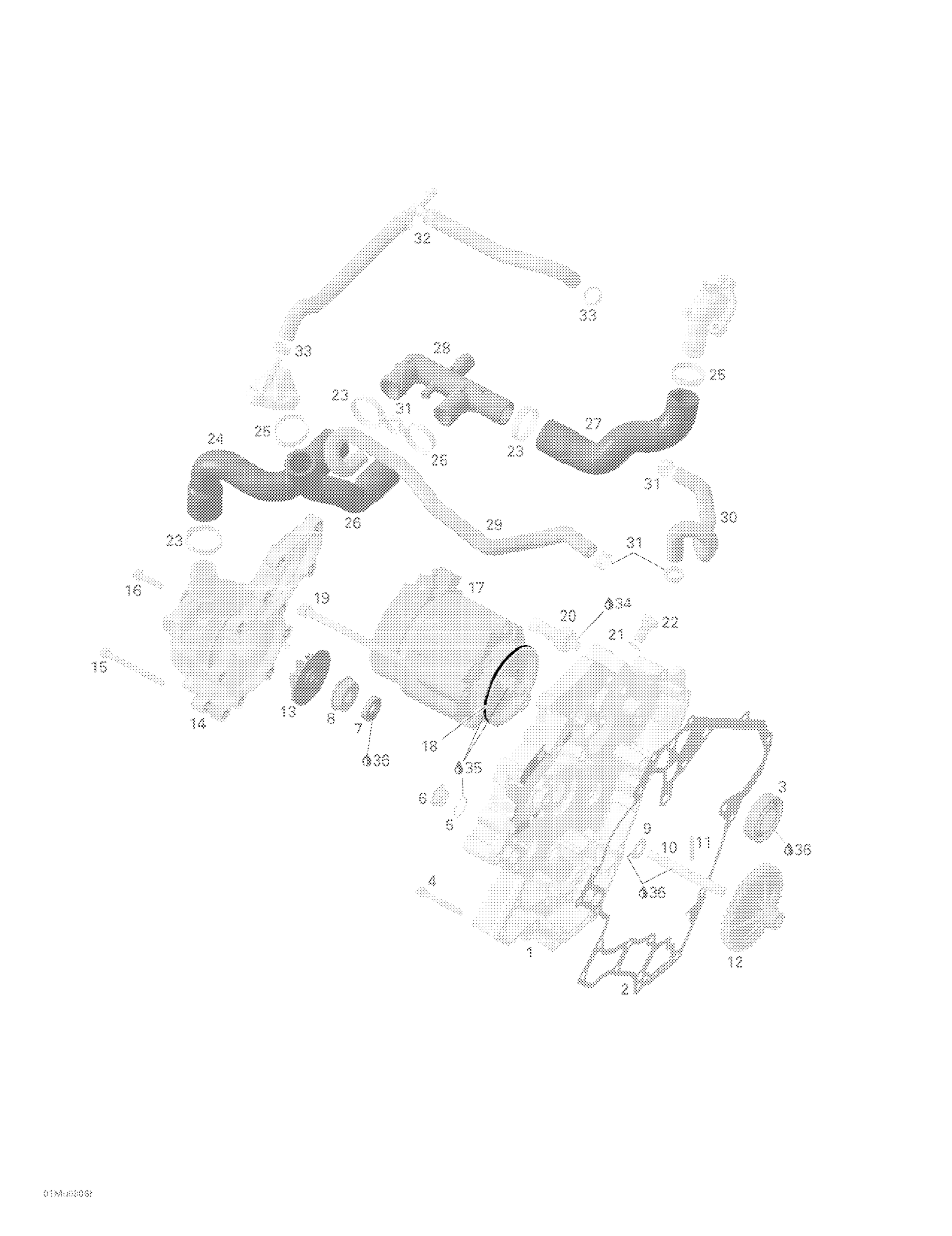 Water Pump, Alternator, Ignition Cover