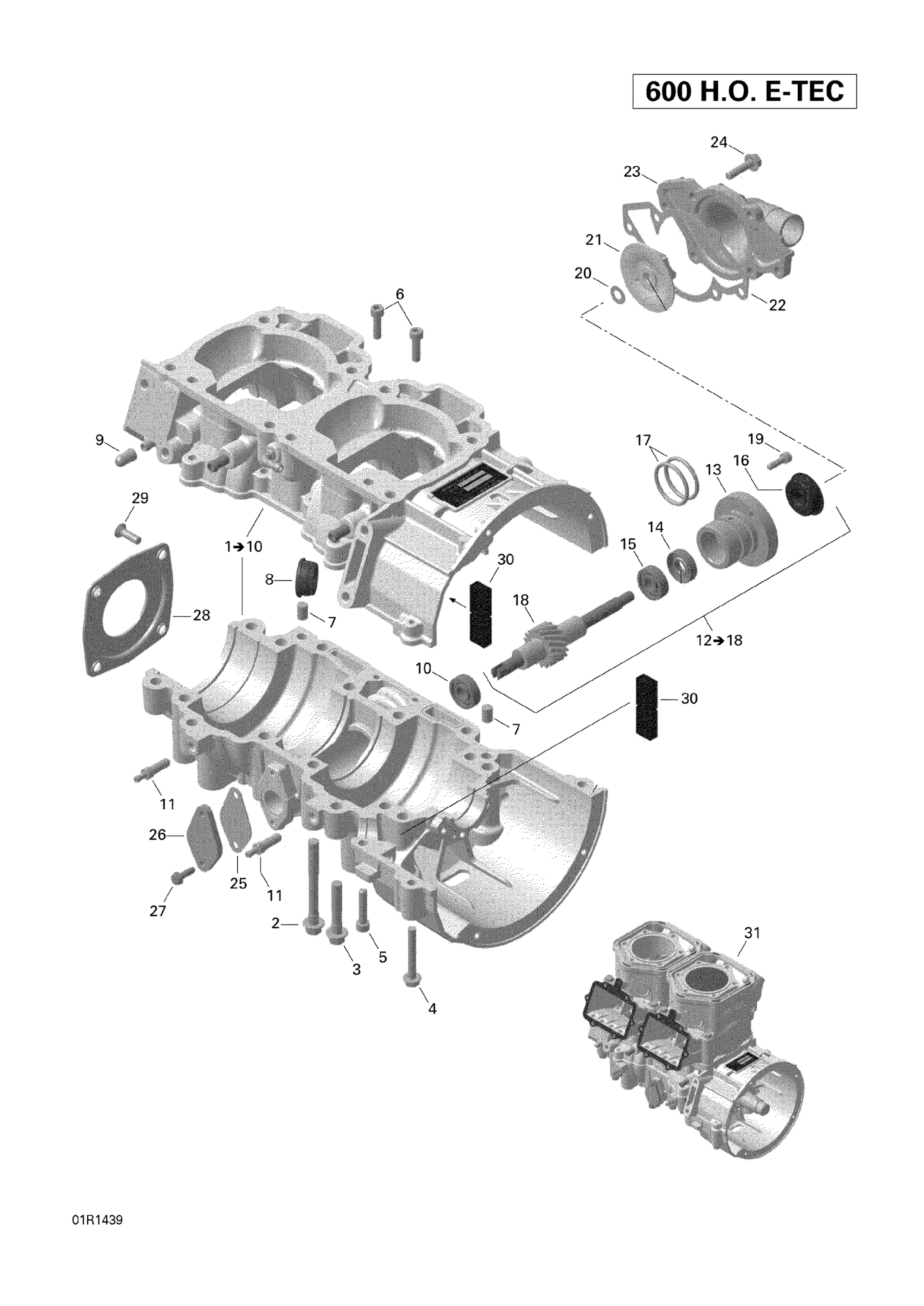 Схема узла: Crankcase
