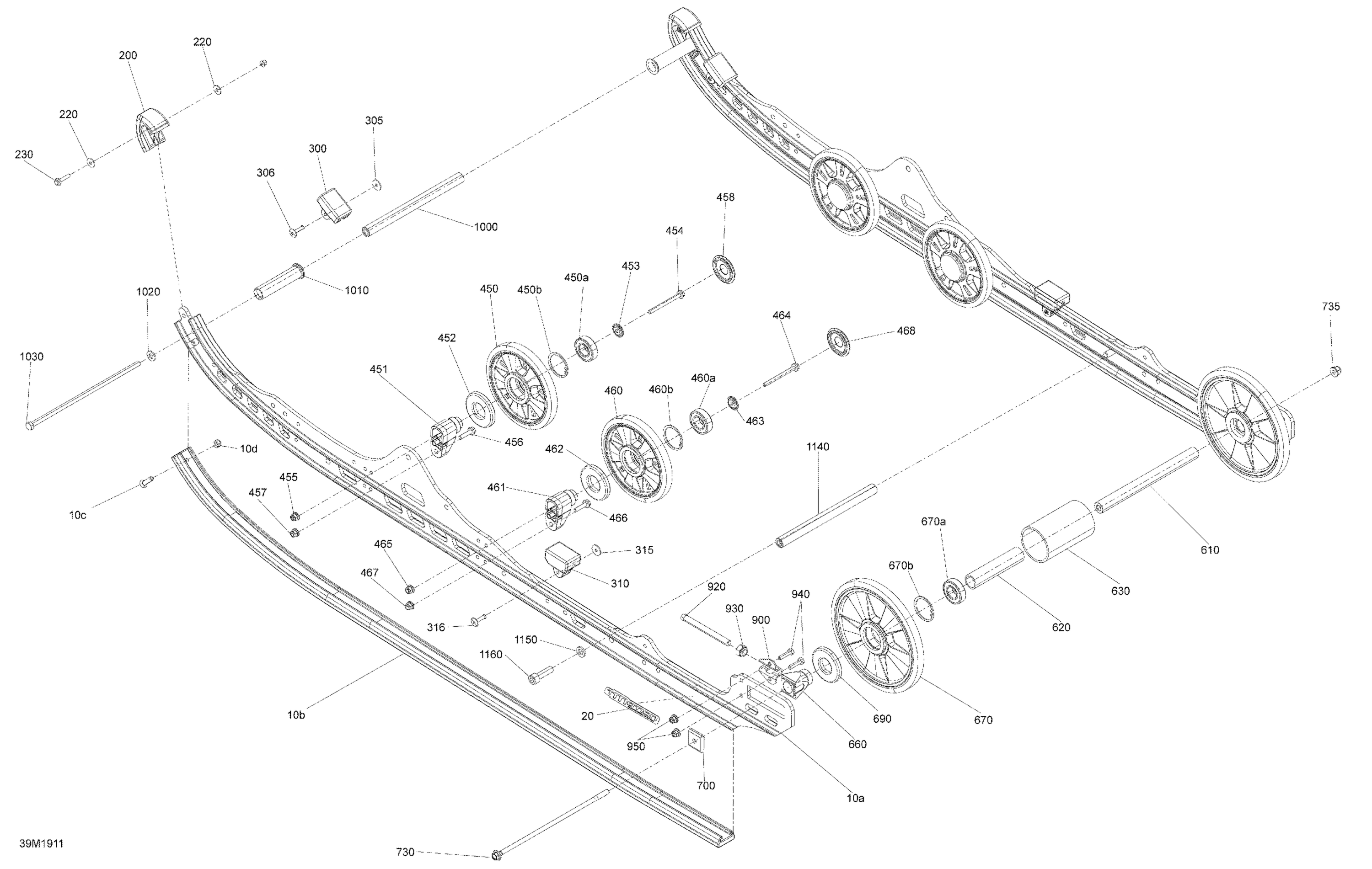Схема узла: Rear Suspension - Lower Section