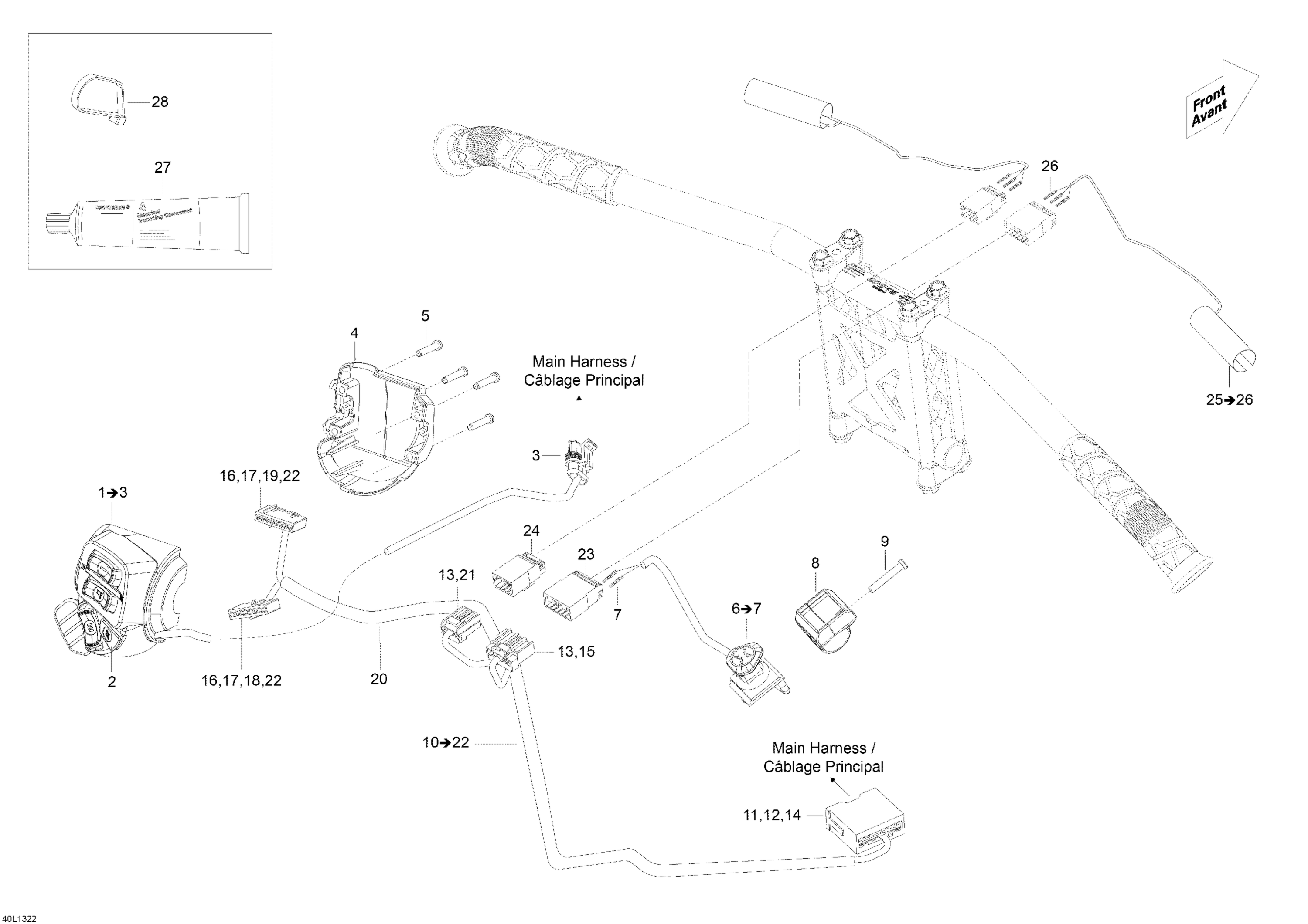 Схема узла: Steering Wiring Harness