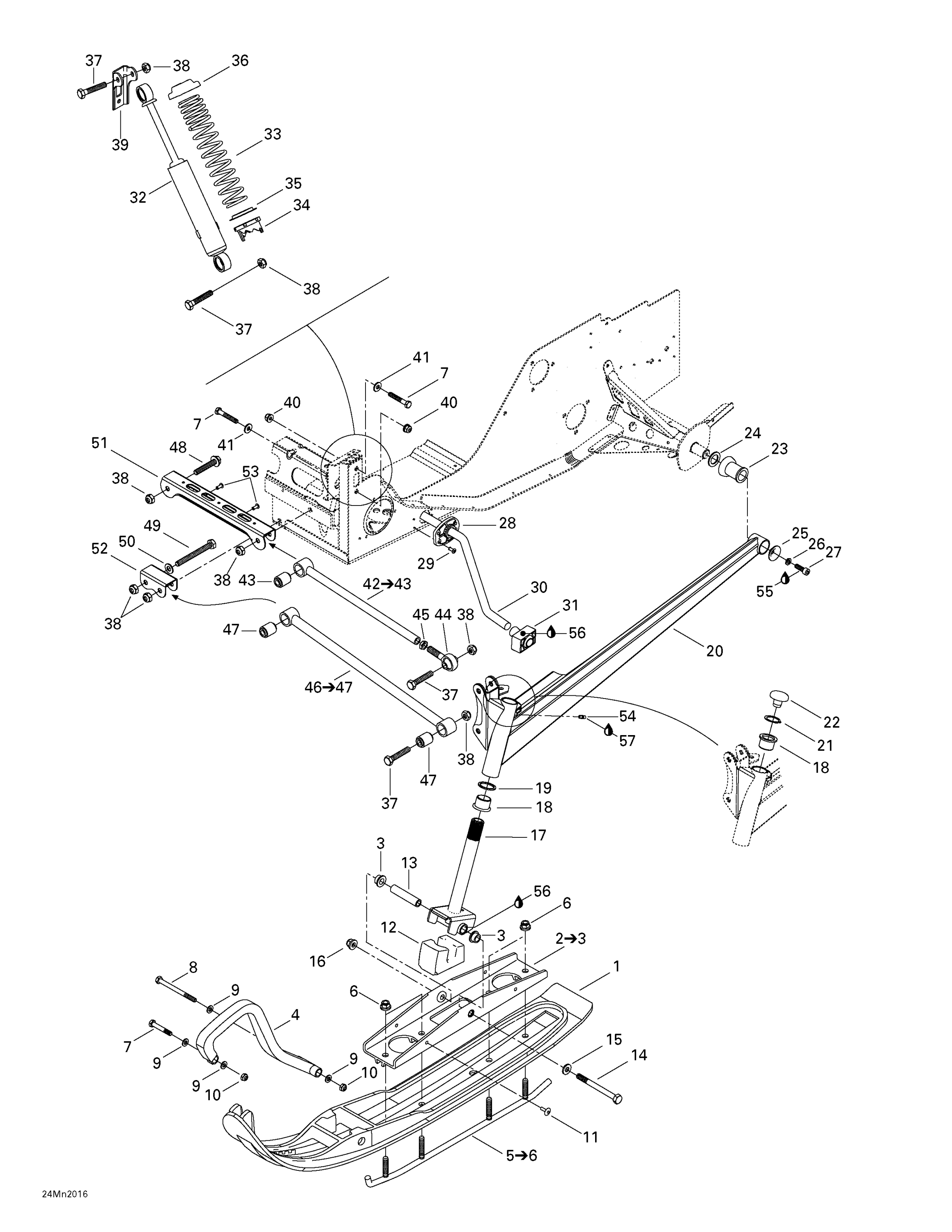 Front Suspension And Ski