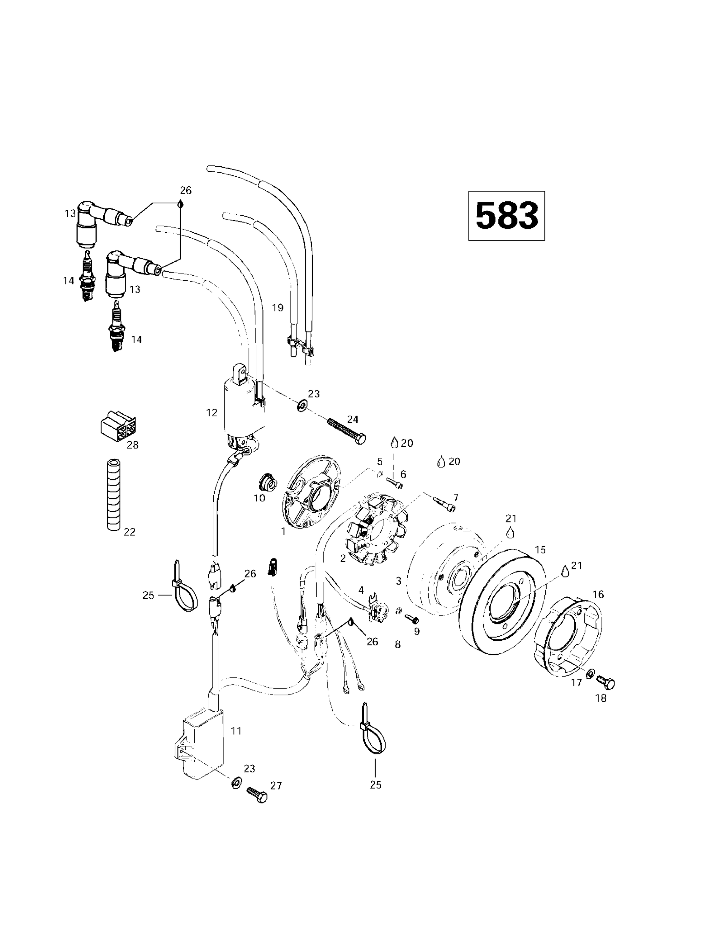 Схема узла: Magneto 12V 220W (583)