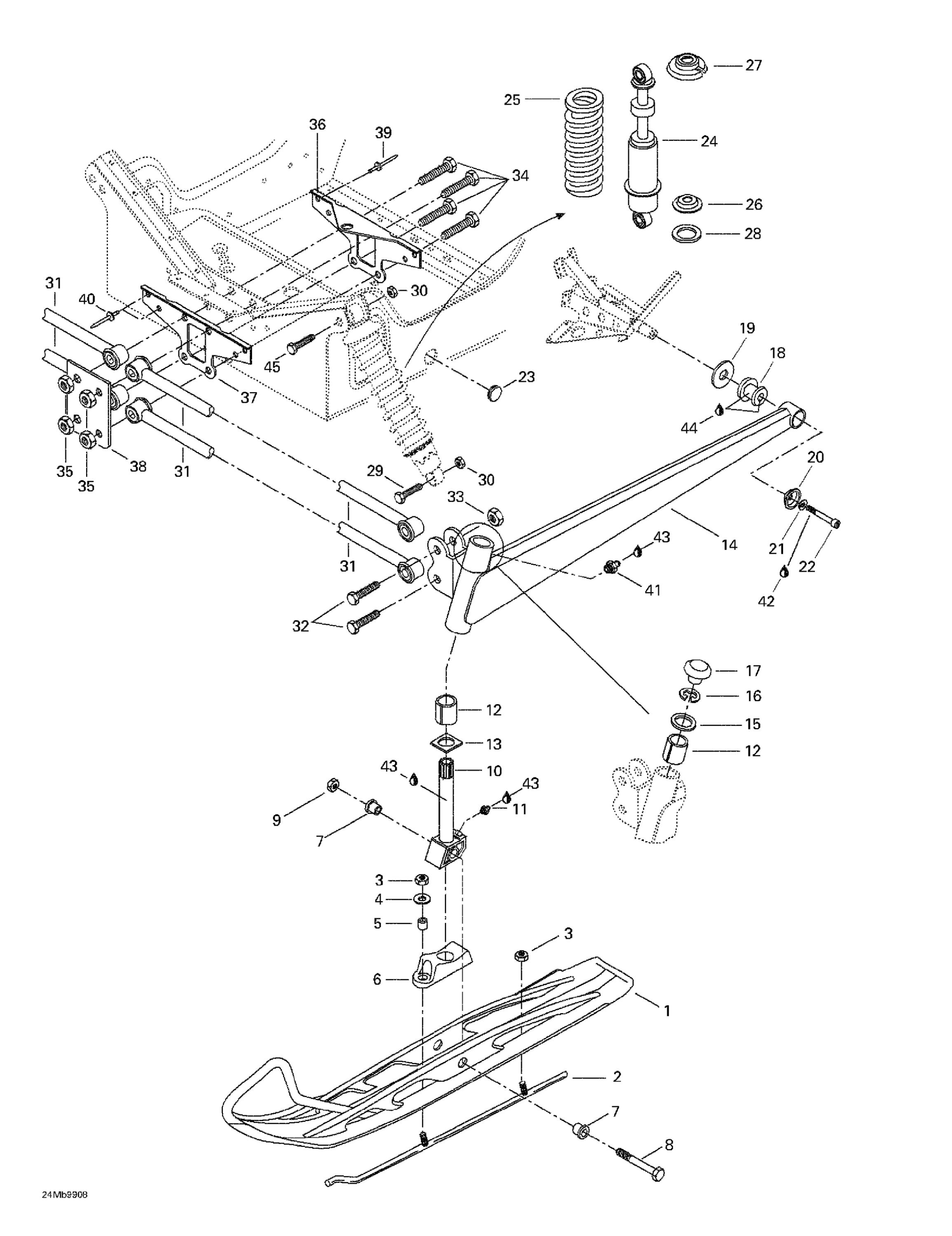Схема узла: Front Suspension And Ski