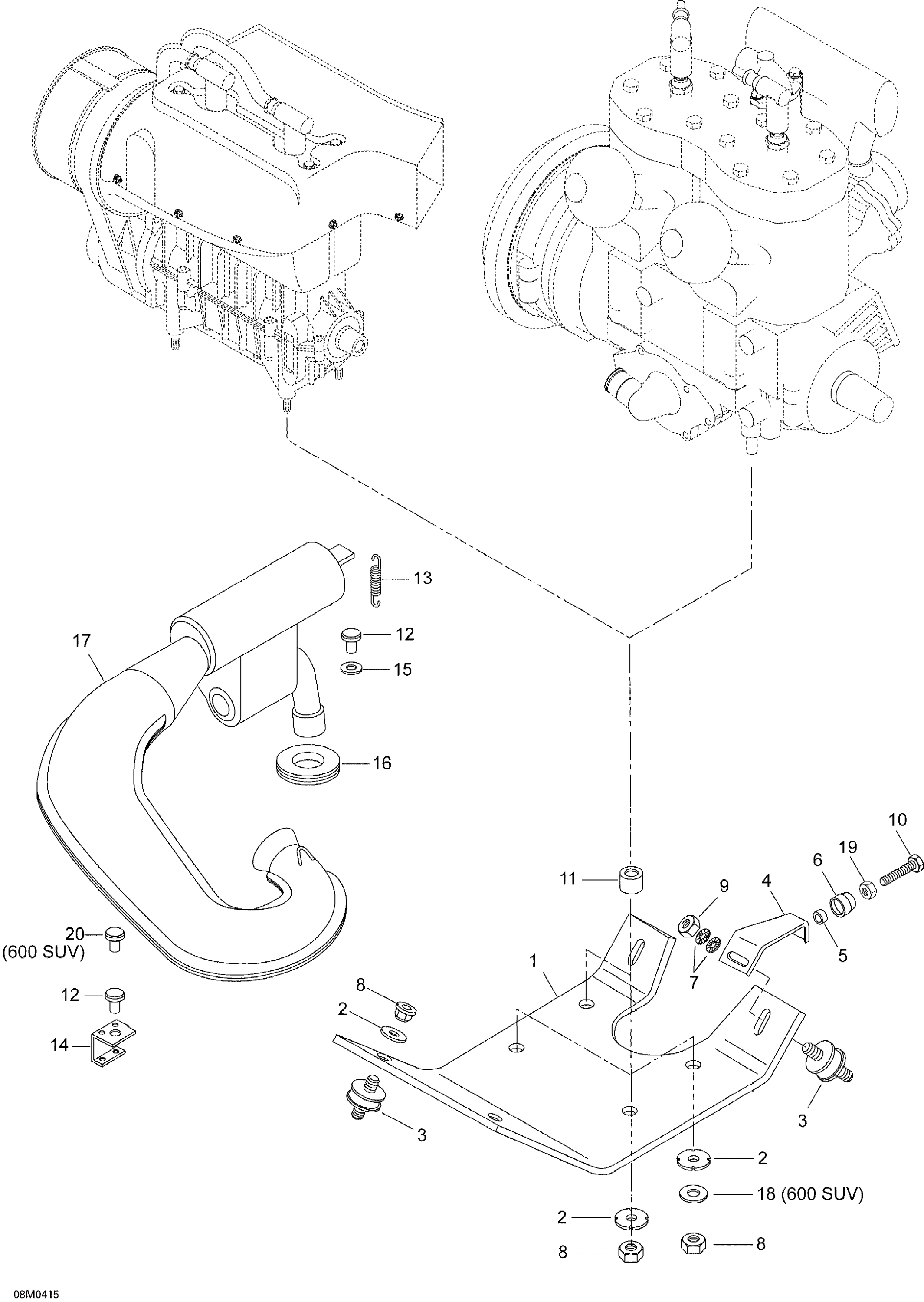 Схема узла: Engine Assembly And Support