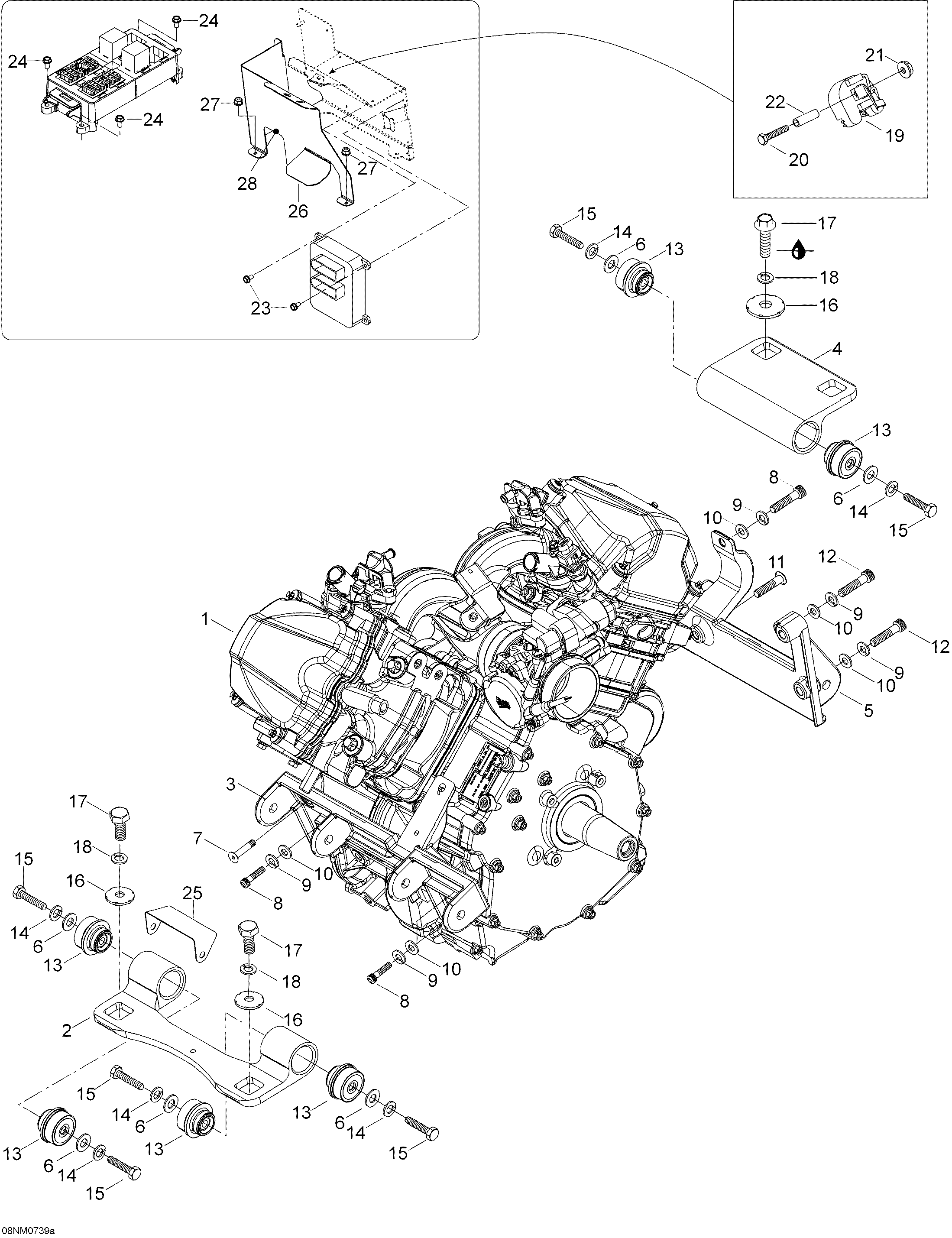 Схема узла: Engine And Engine Support