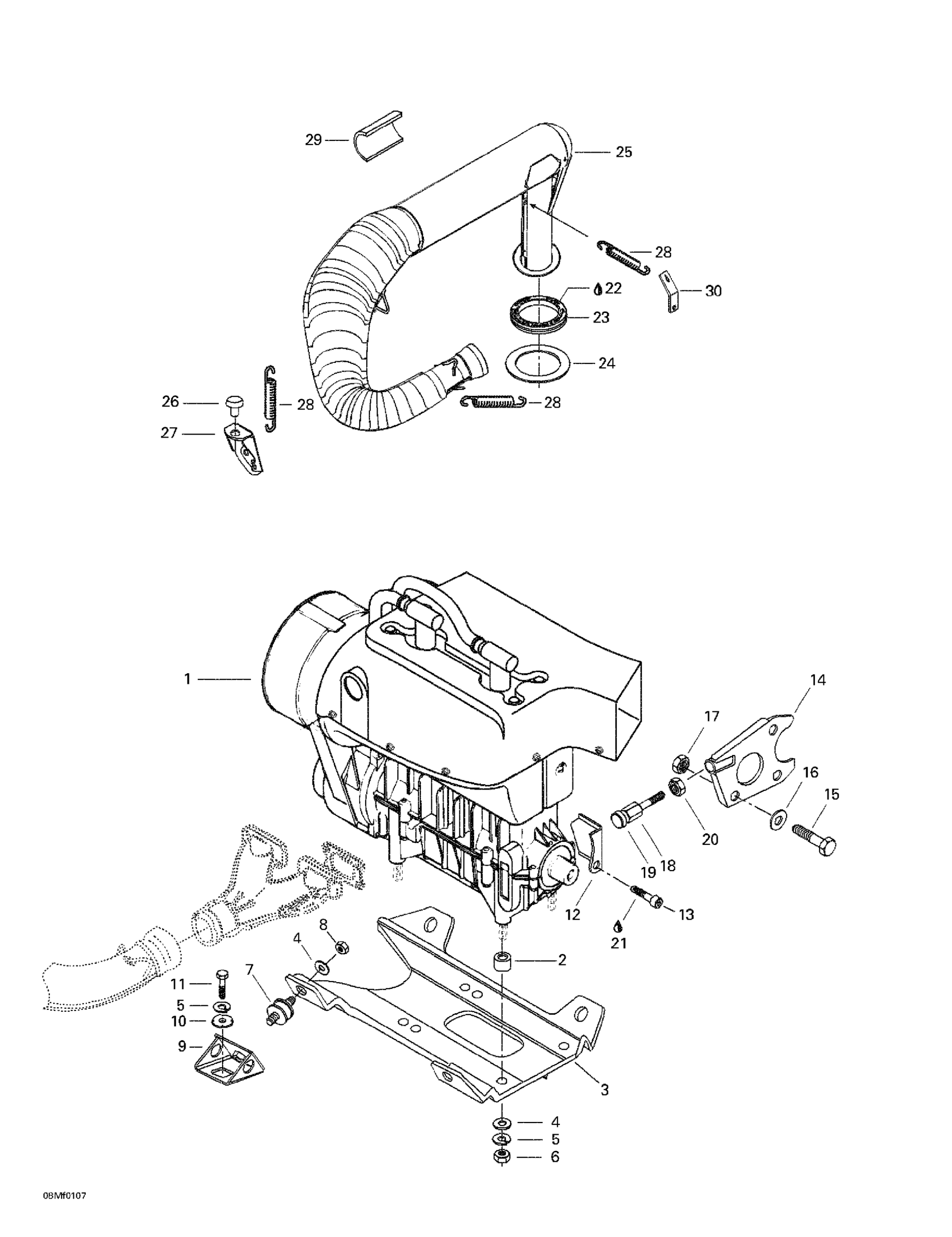 Engine Support And Muffler