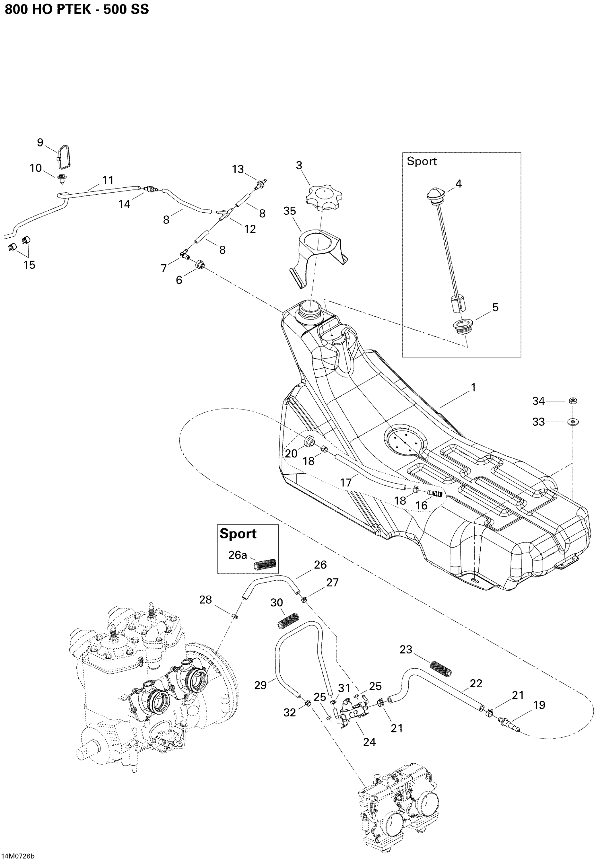 Схема узла: Fuel System 800LTD