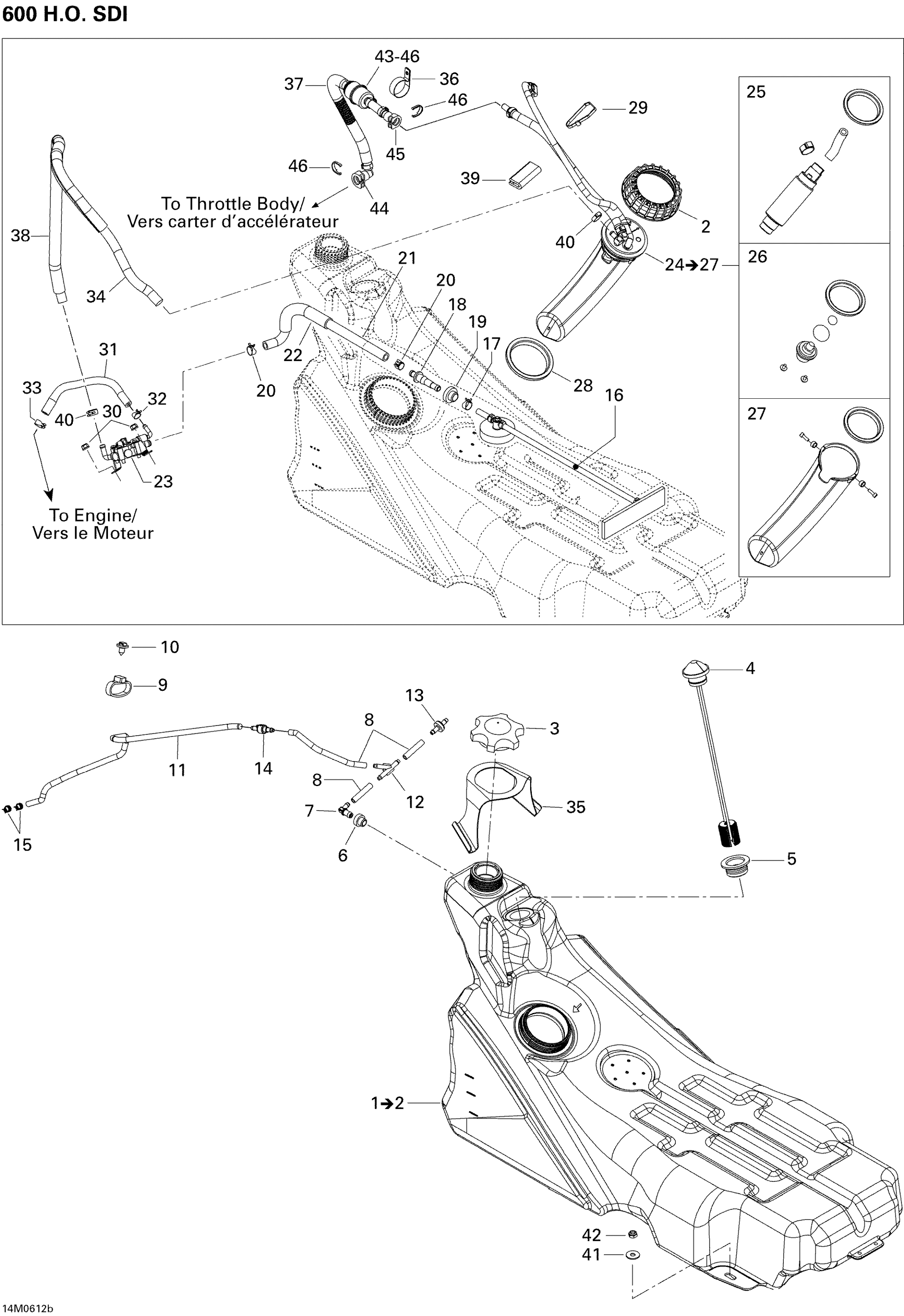 Схема узла: Fuel System 600 HO SDI