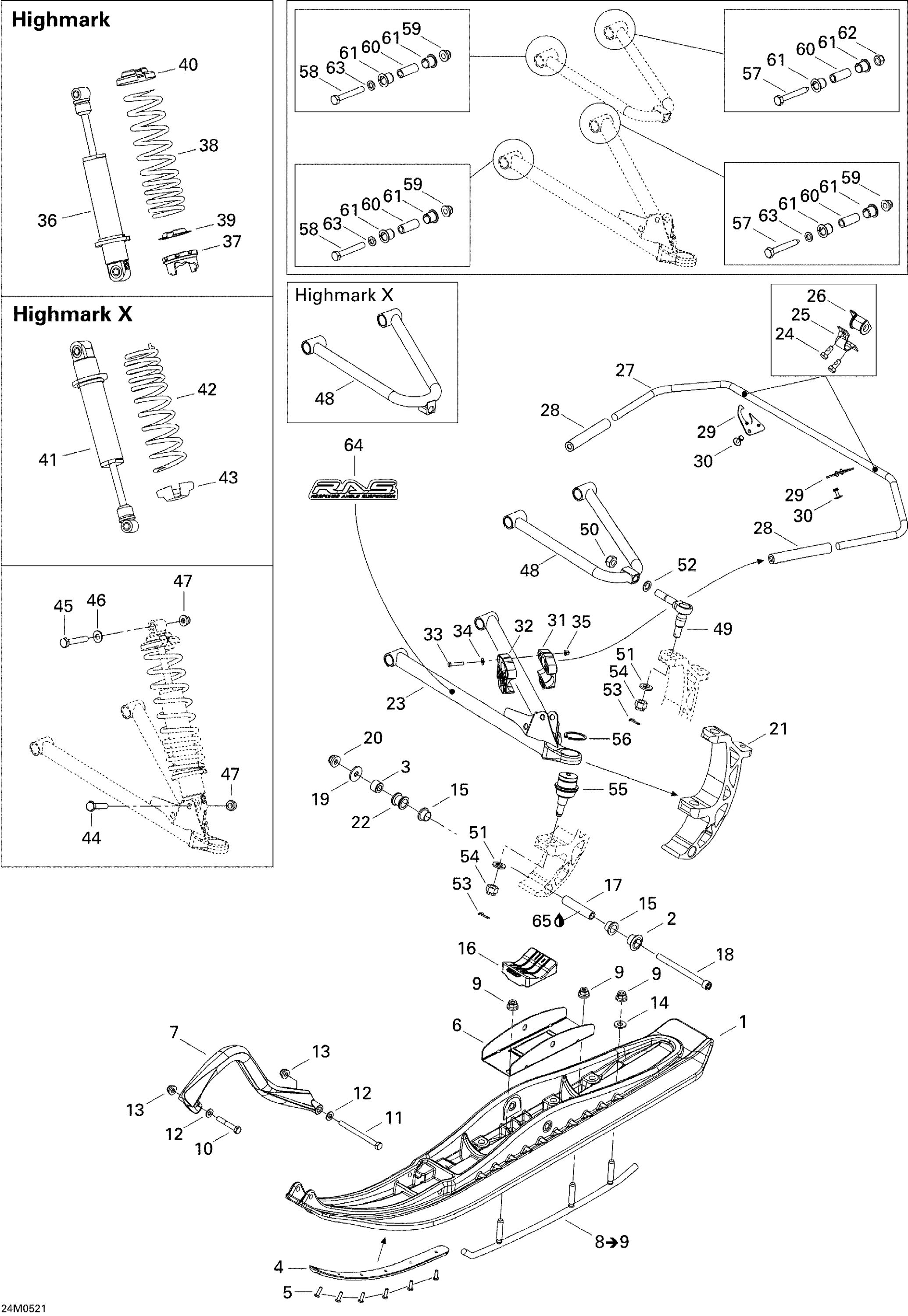 Схема узла: Front Suspension And Ski