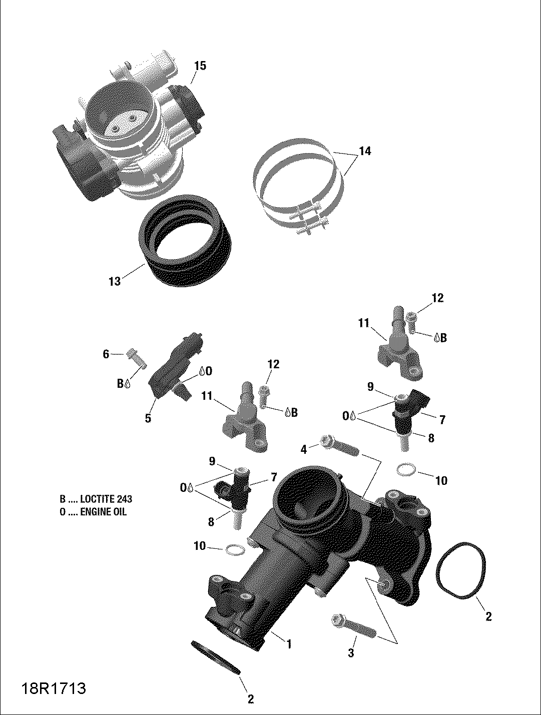 ROTAX - Air Intake Manifold and Throttle Body