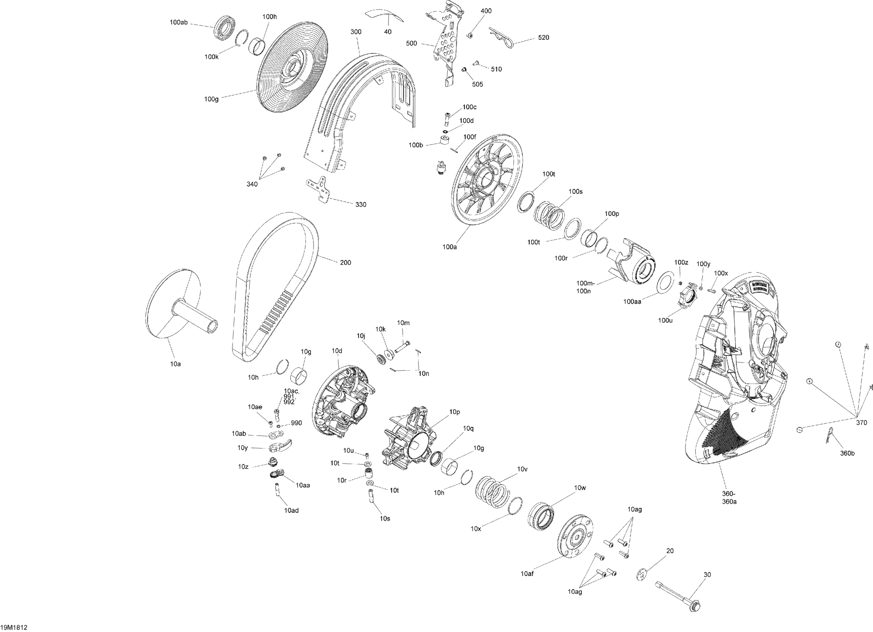 Pulley MXZ X - 600R ETEC