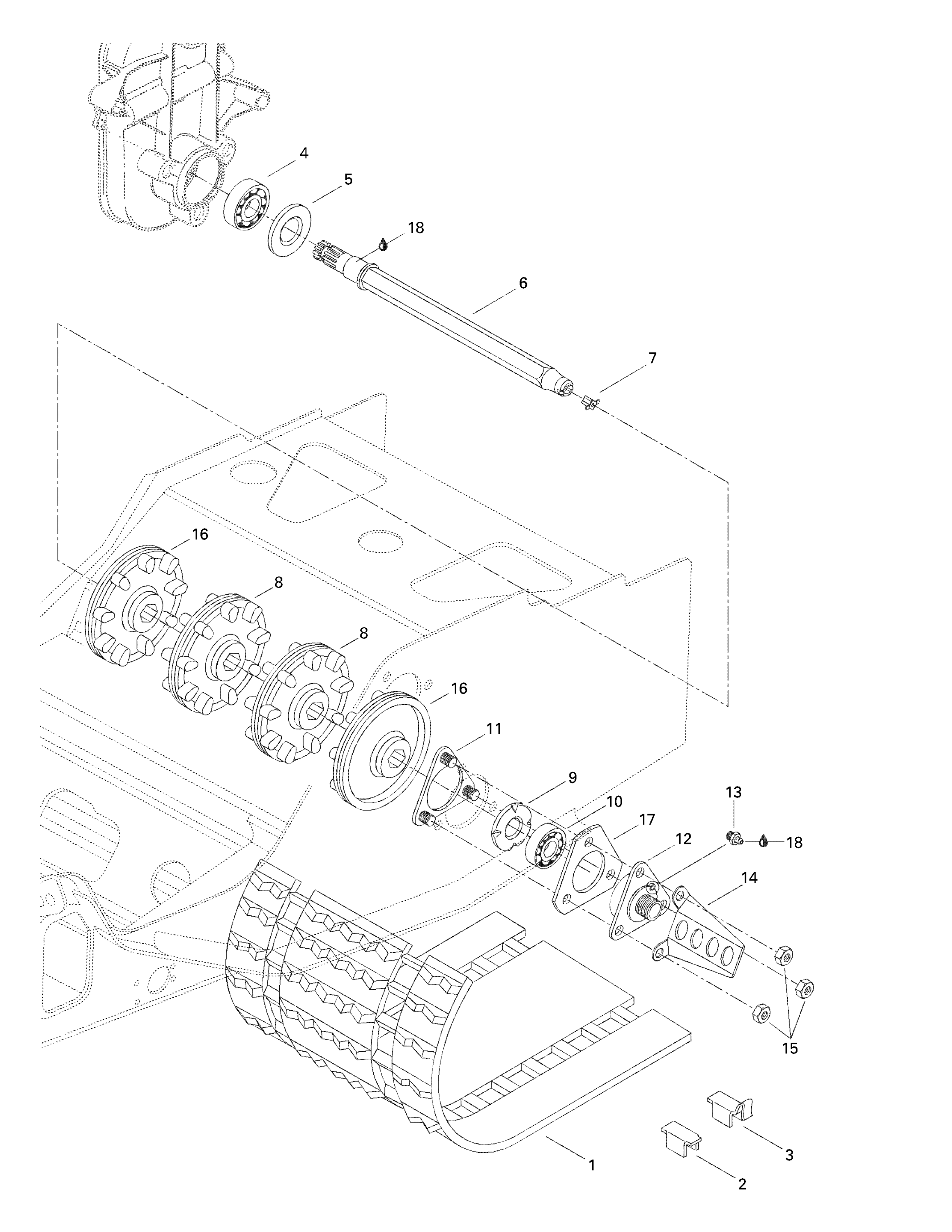 Схема узла: Drive Axle And Track