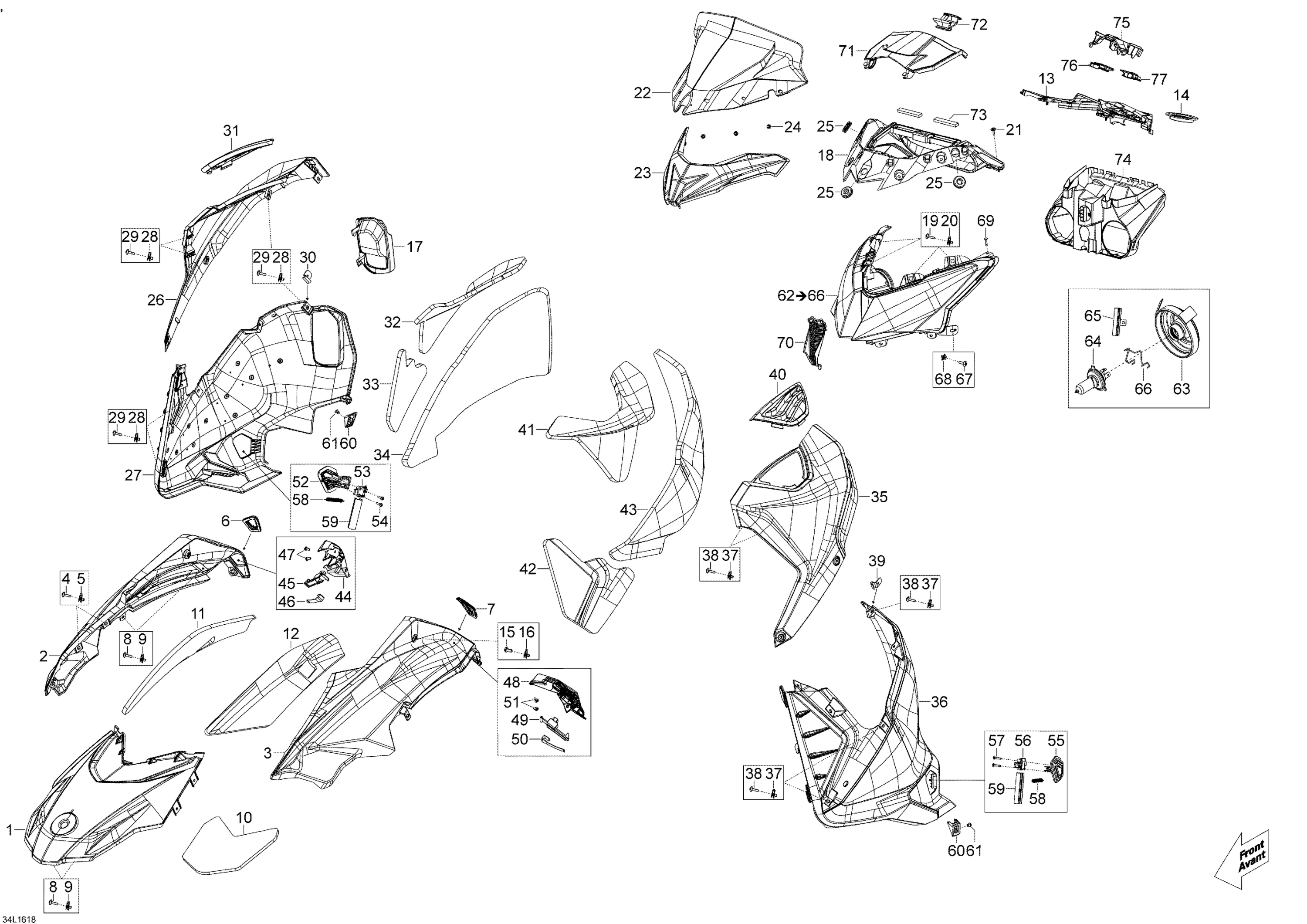 Схема узла: Hood And Windshield