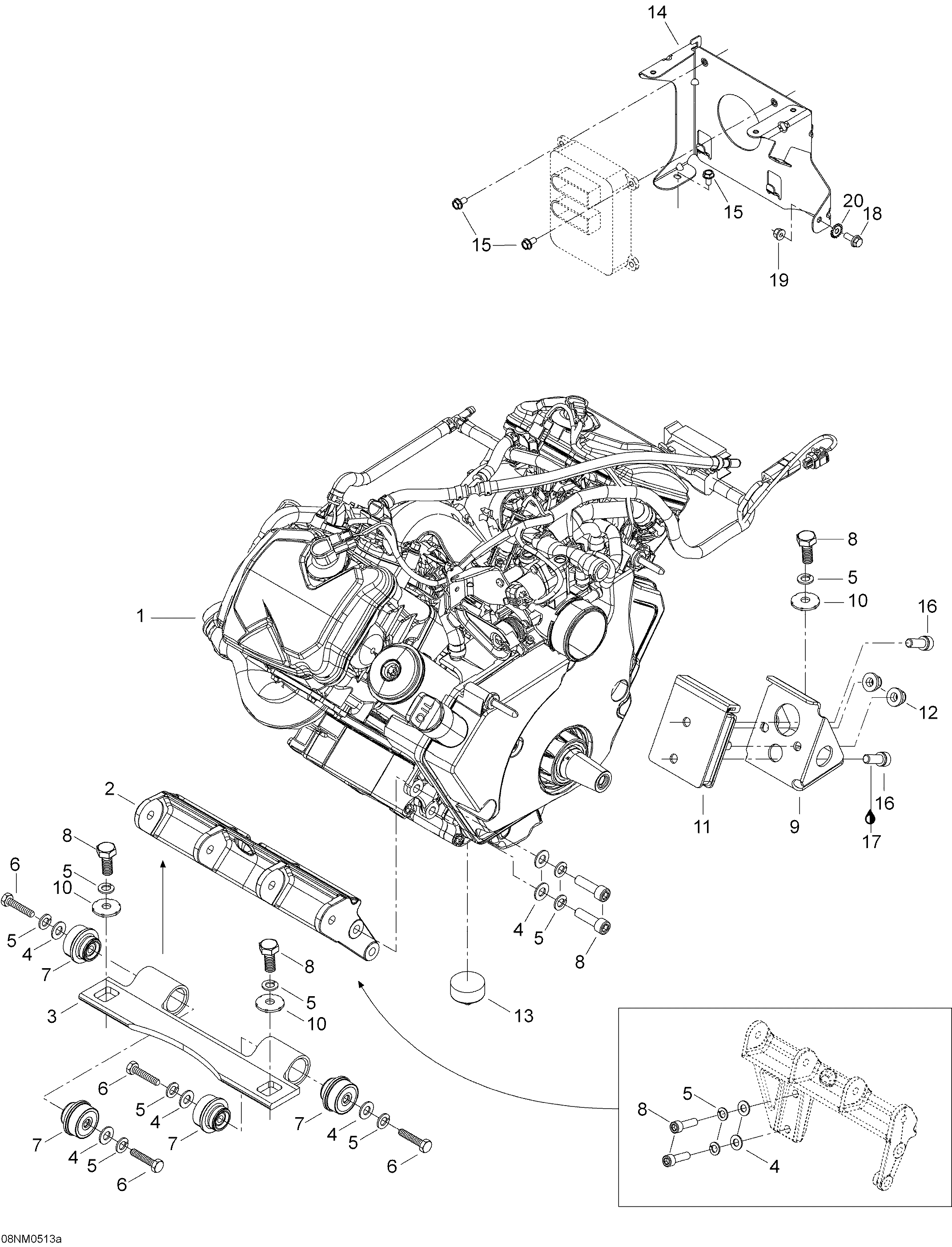 Схема узла: Engine And Engine Support