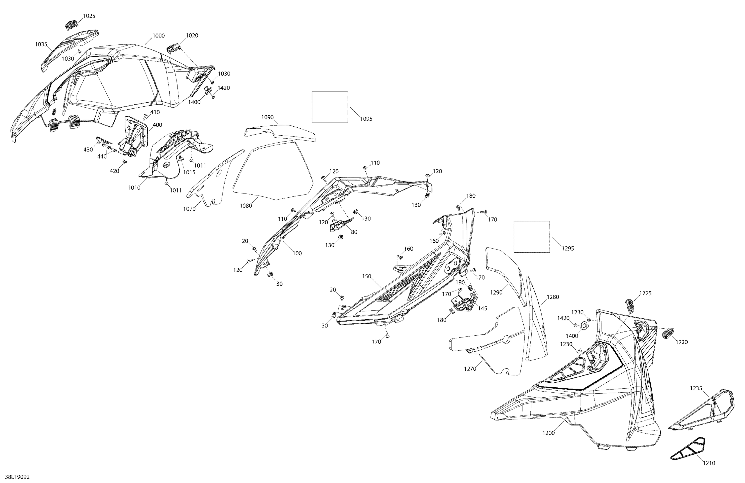 Схема узла: Hood - Side Section