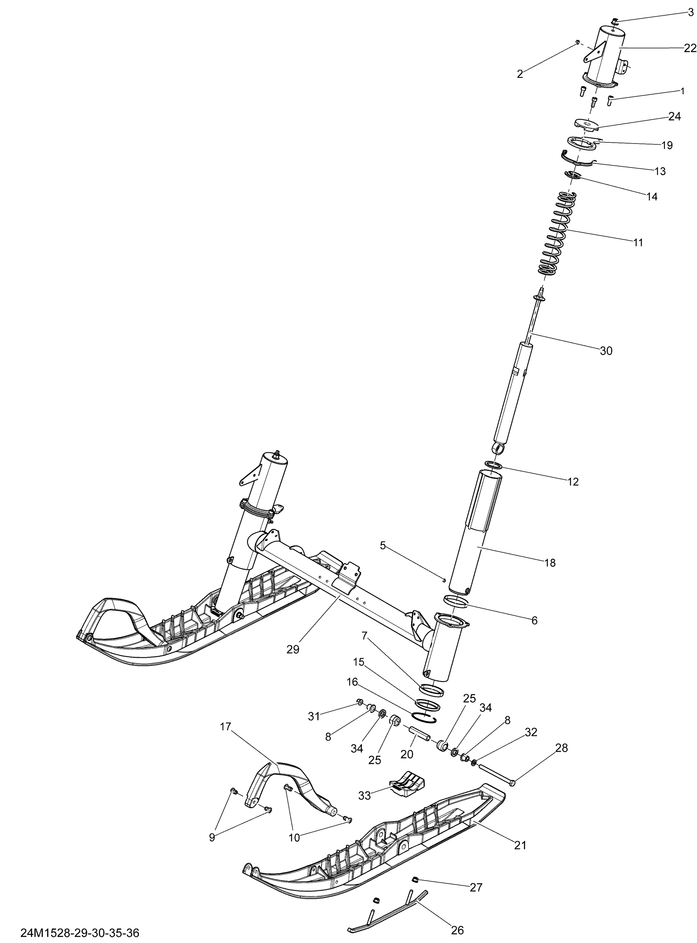 Front Suspension And Ski _24M1528