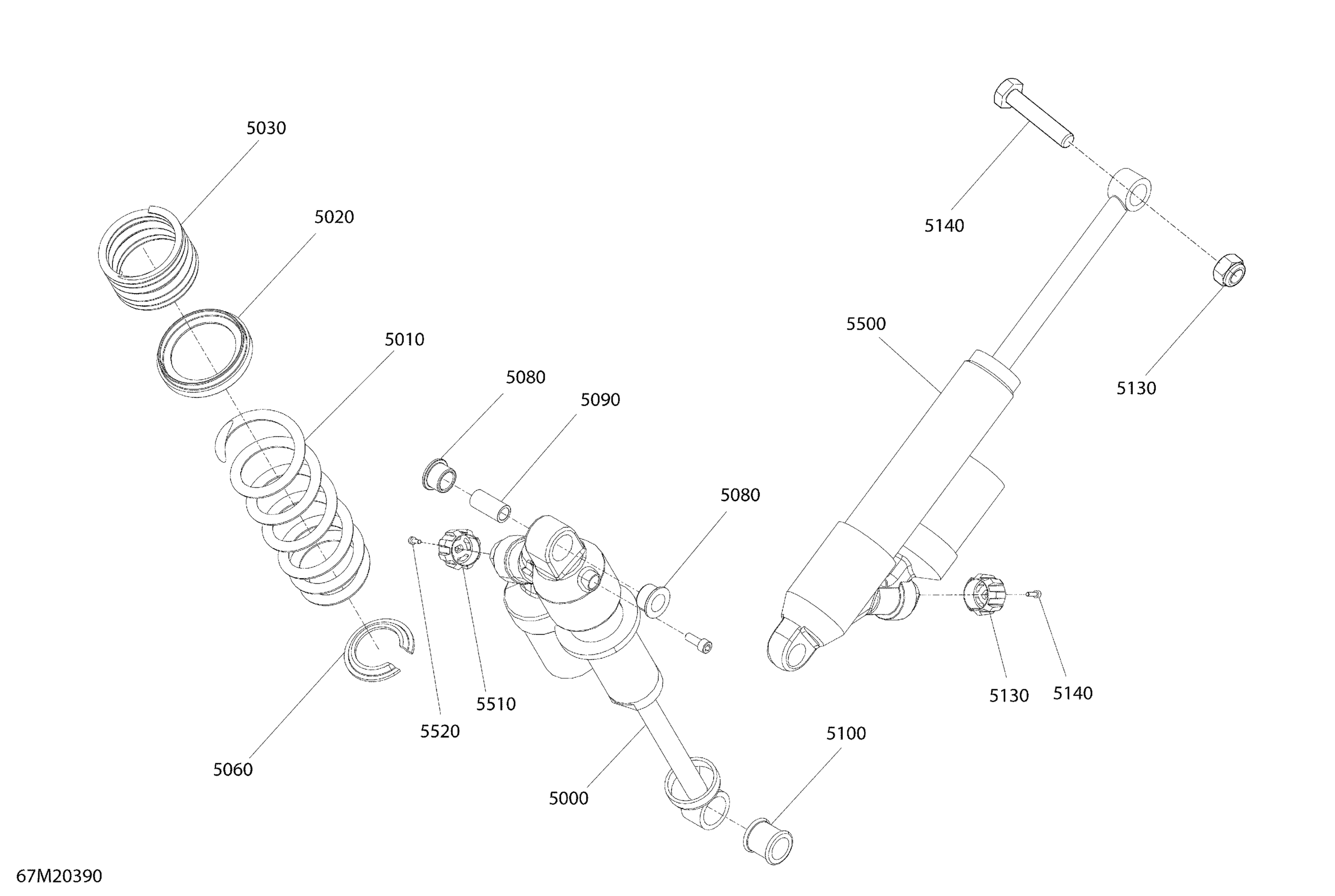 Схема узла: Suspension, Rear - Shocks - X