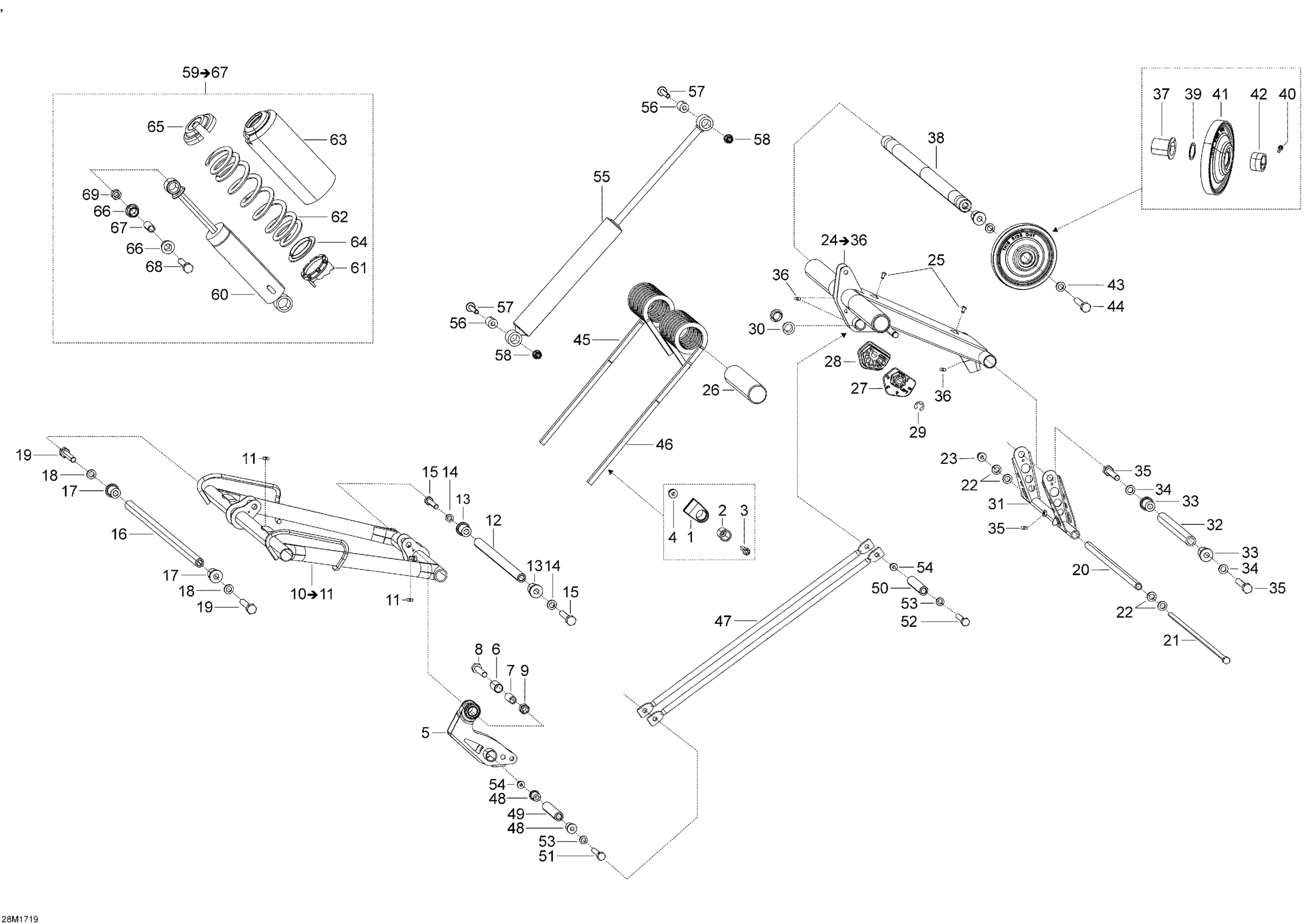 Схема узла: Rear Suspension - B