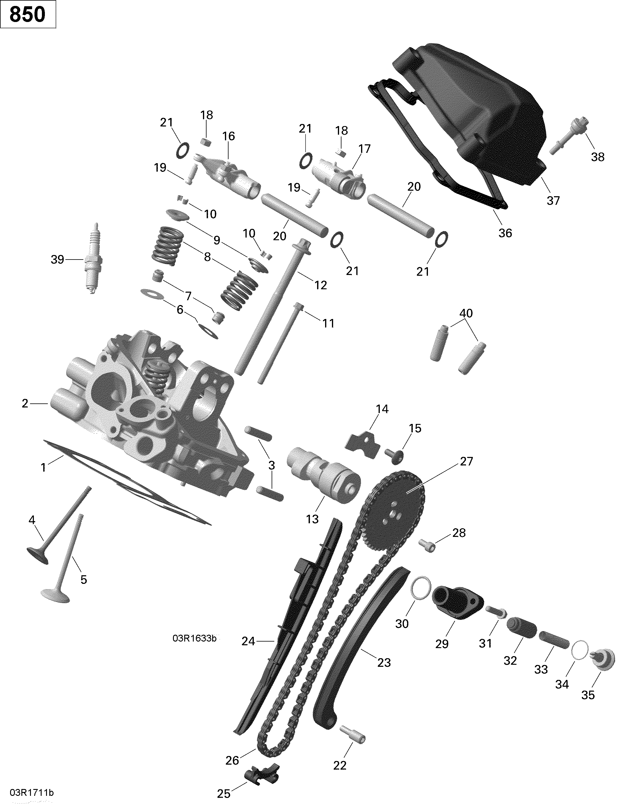 ROTAX - Cylinder Head, Rear