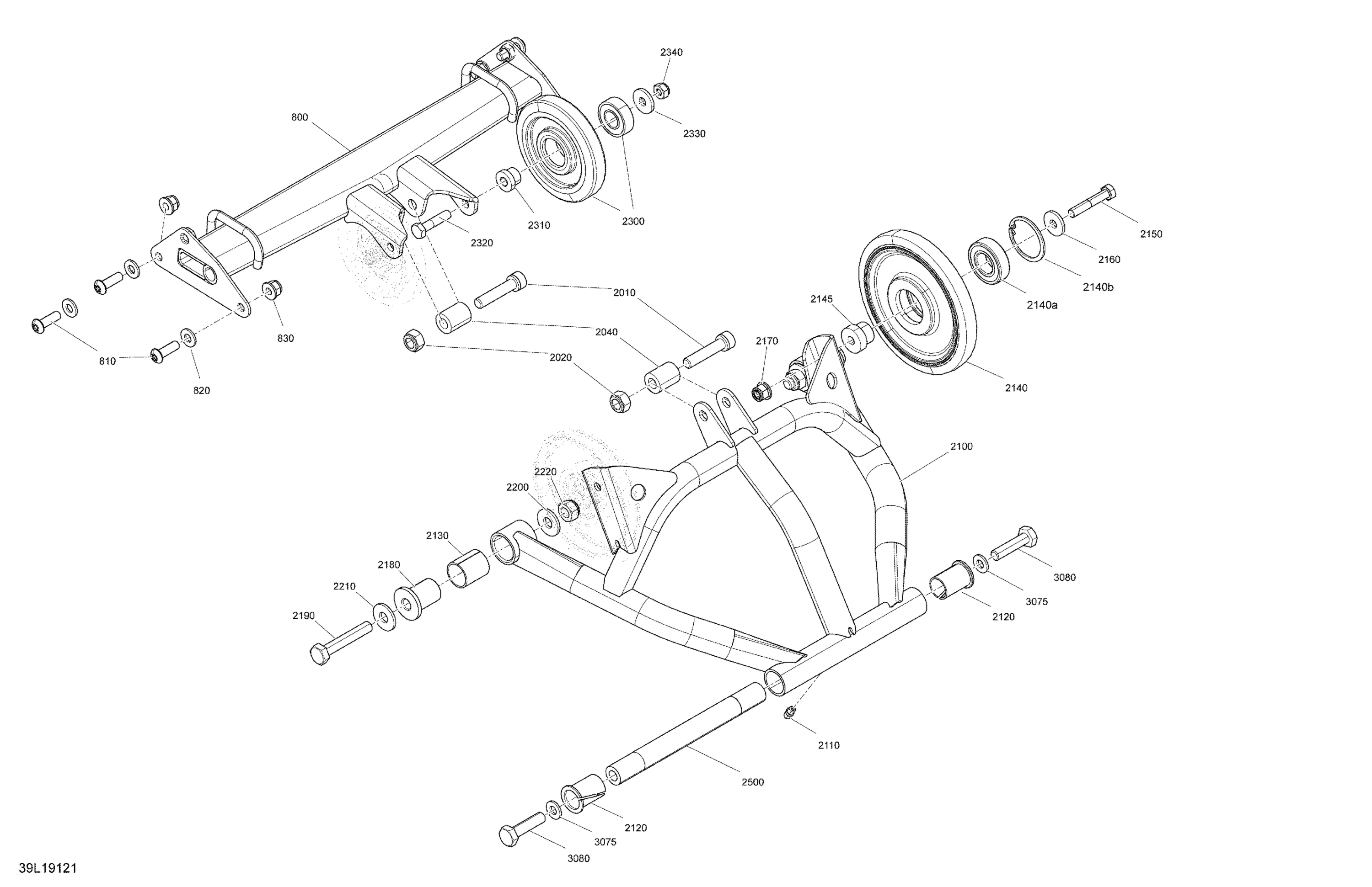 Схема узла: Rear Suspension Shocks BoonDocker - 850 E-TEC Upper Parts